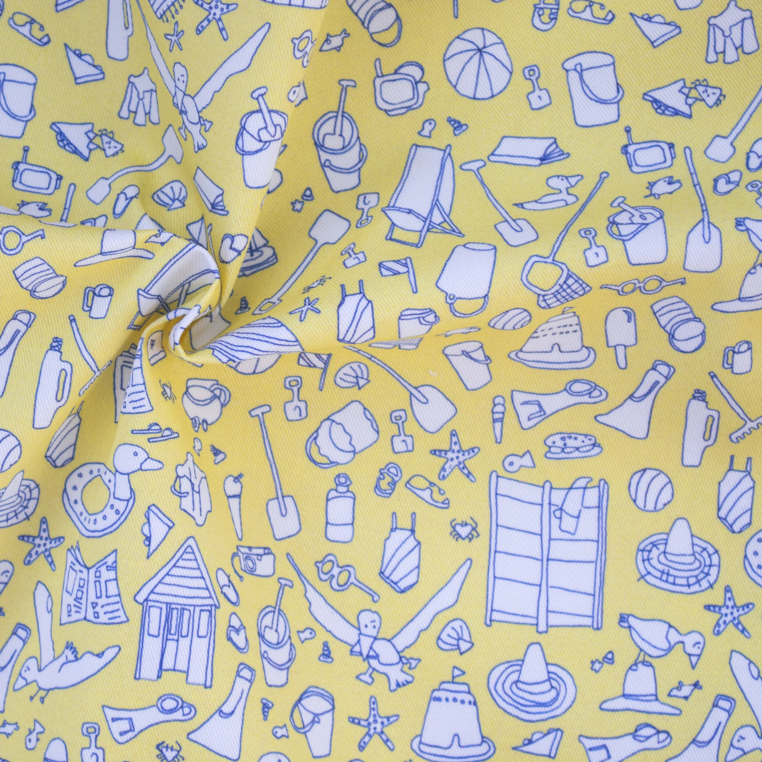 Yellow Seaside Fabric