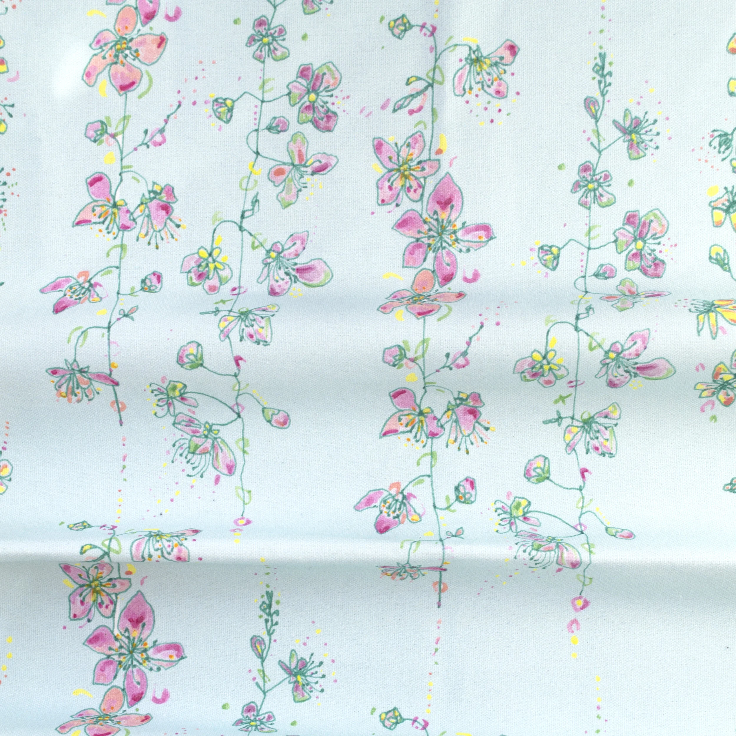 Light blue Blossom Fabric