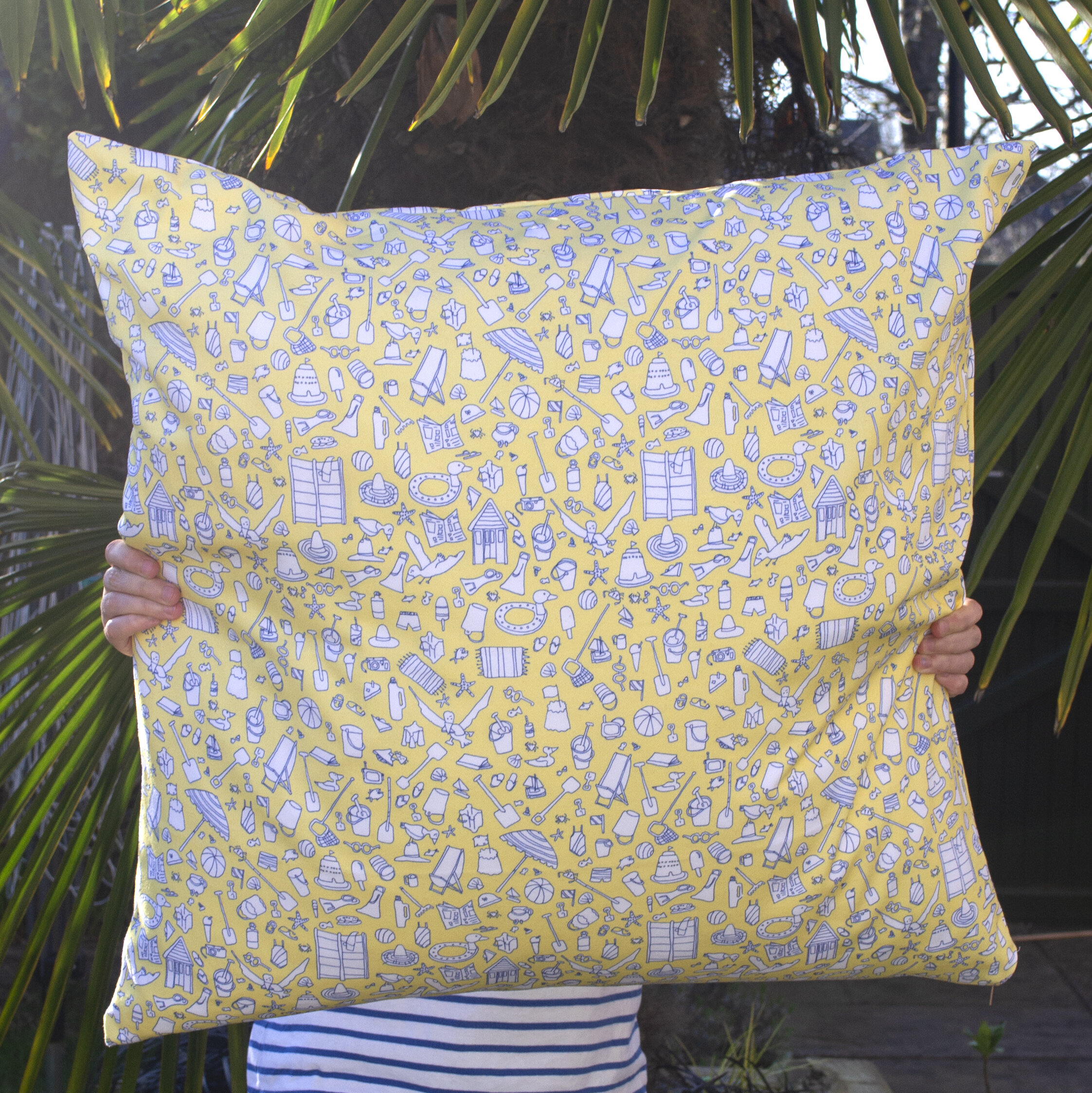 Yellow Seaside Floor Cushion  
