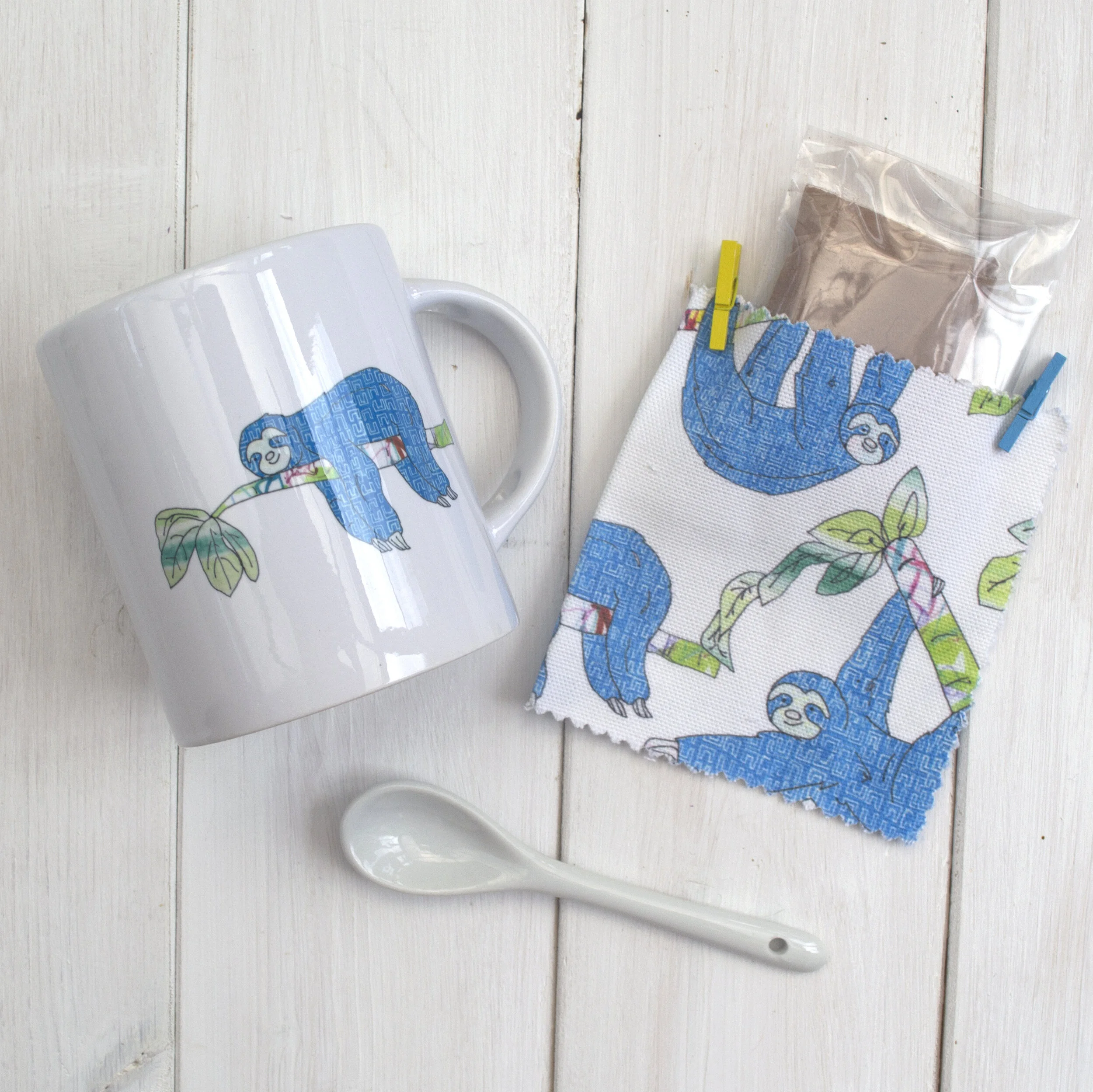 Sloth Hot Chocolate Mug Set