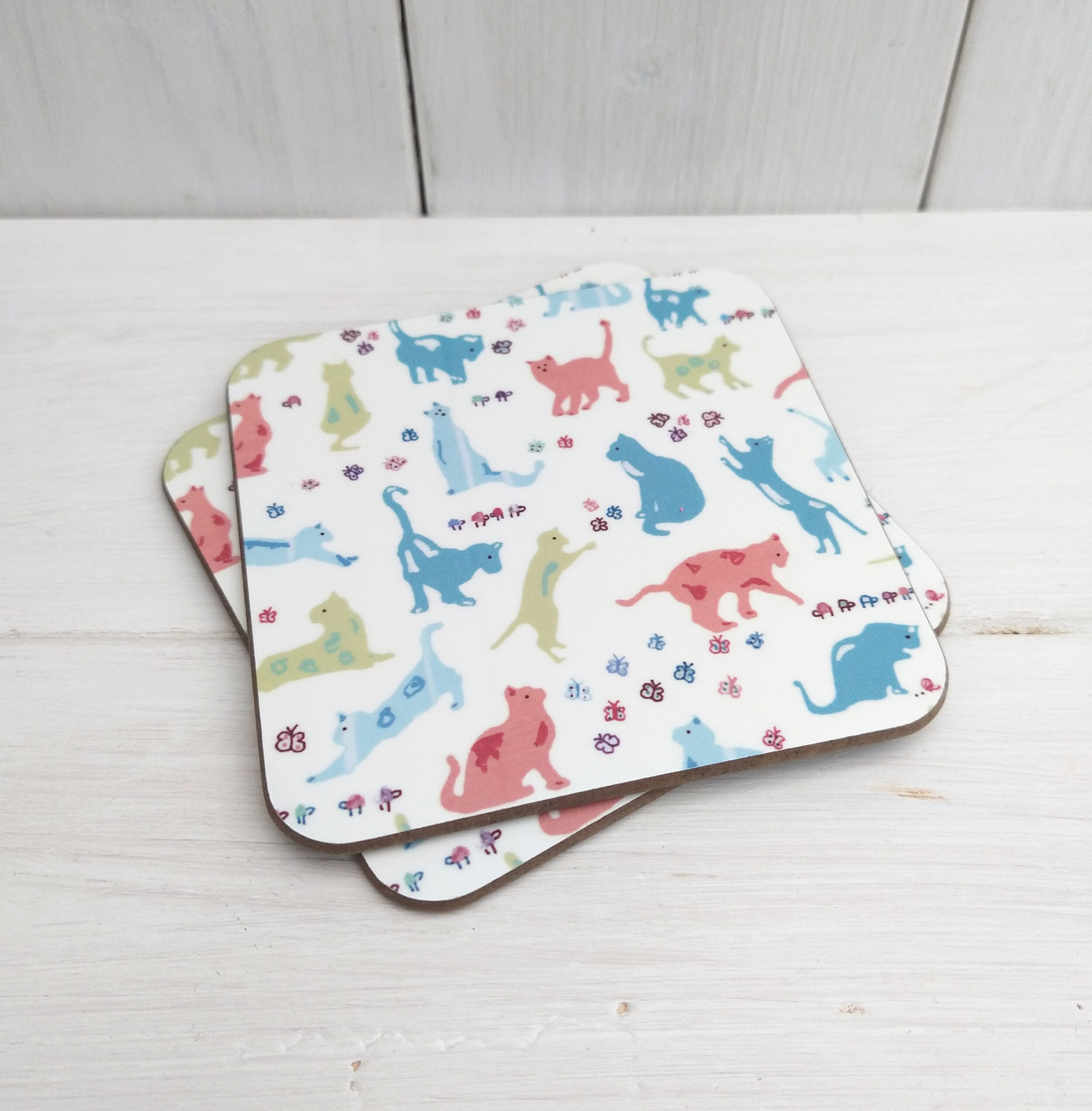 Playful Cat Coasters 