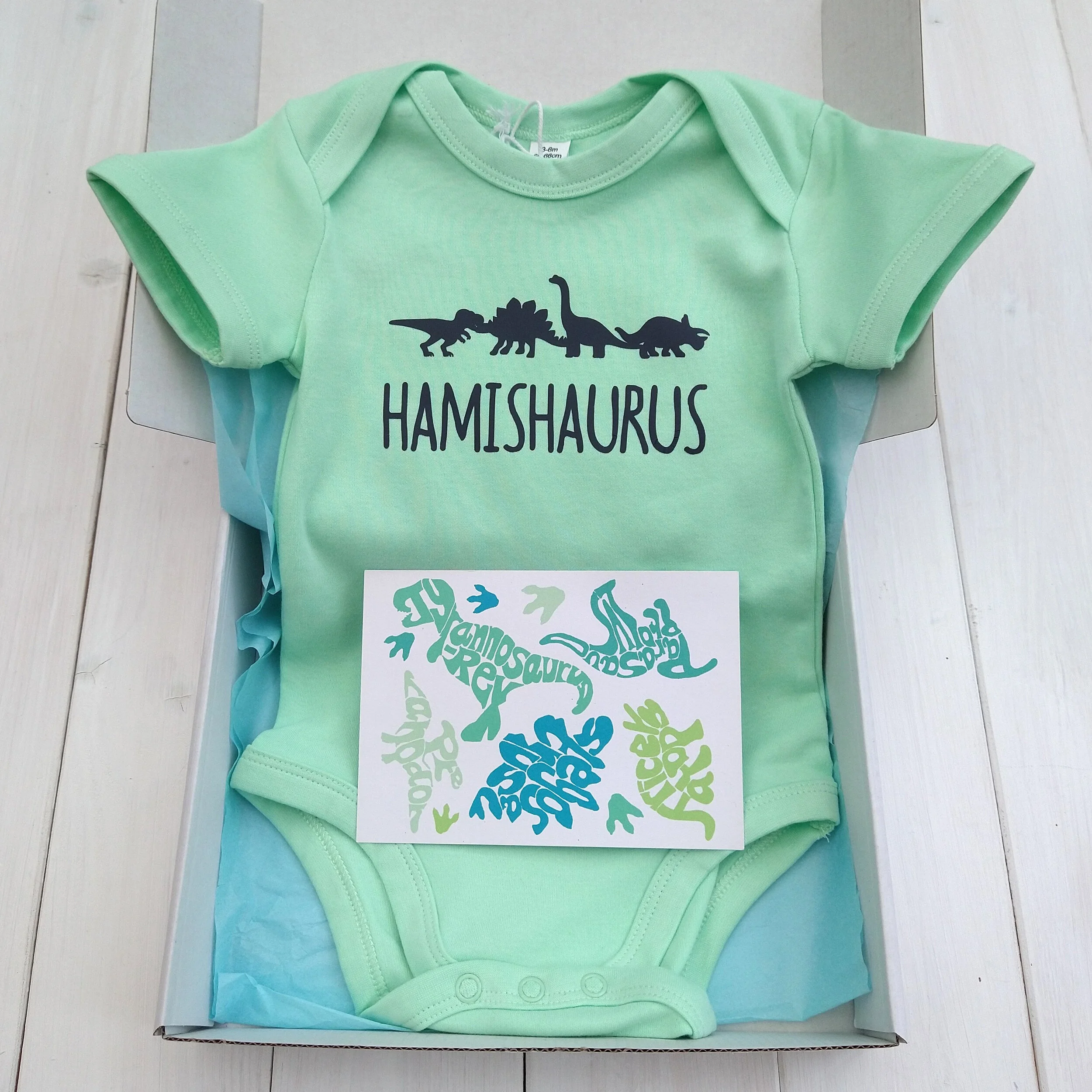 Personalised Dinosaur Baby Grow