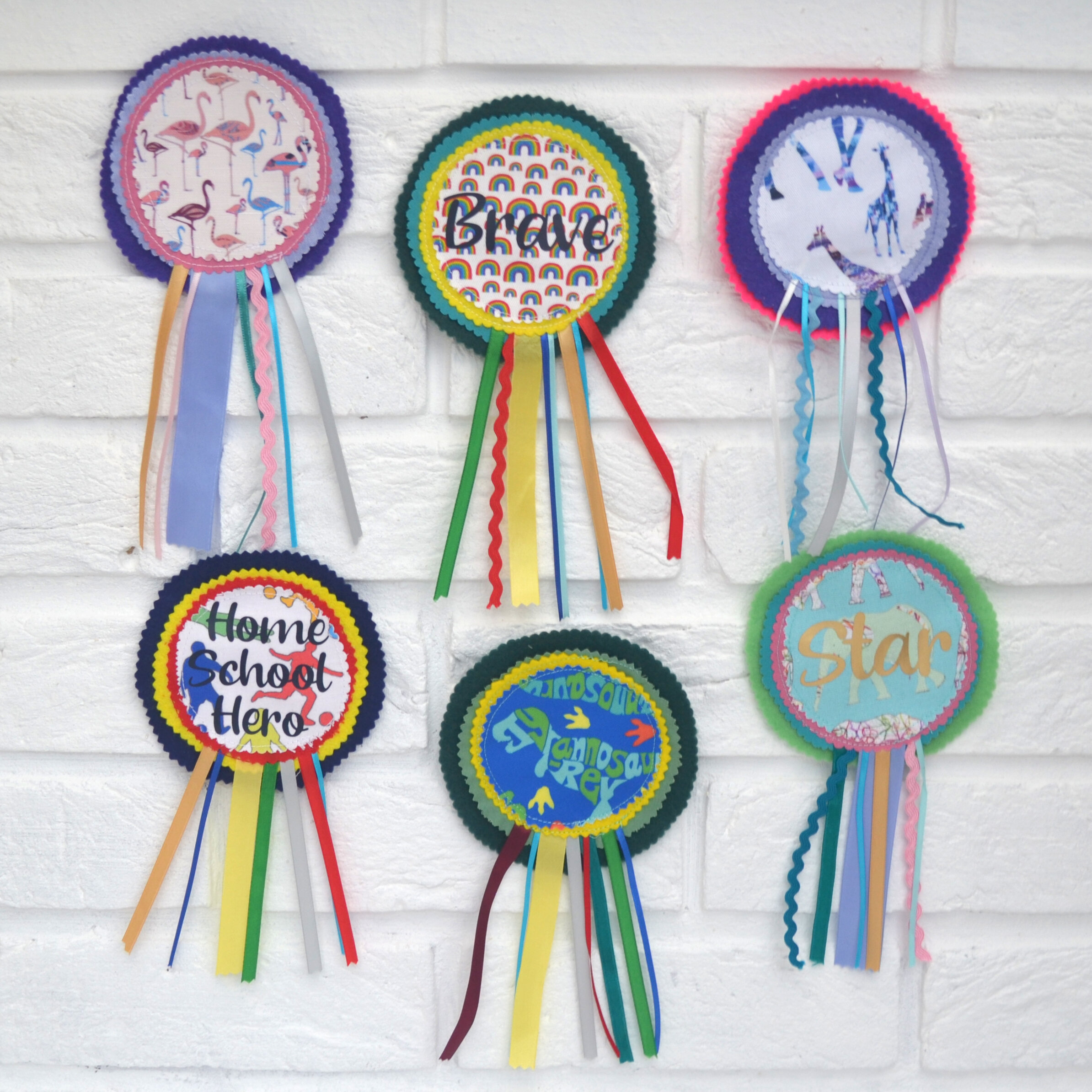 Personalised Celebration Fabric Rosettes 