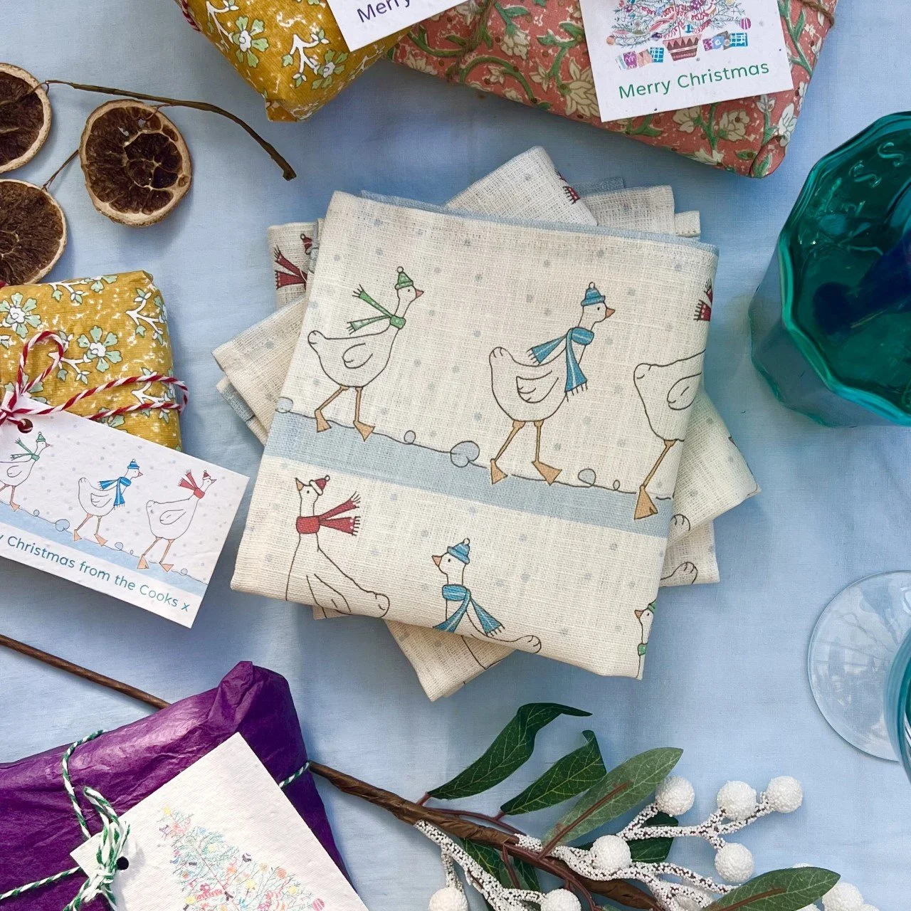 festive chrsitmas geese napkins 2.jpeg