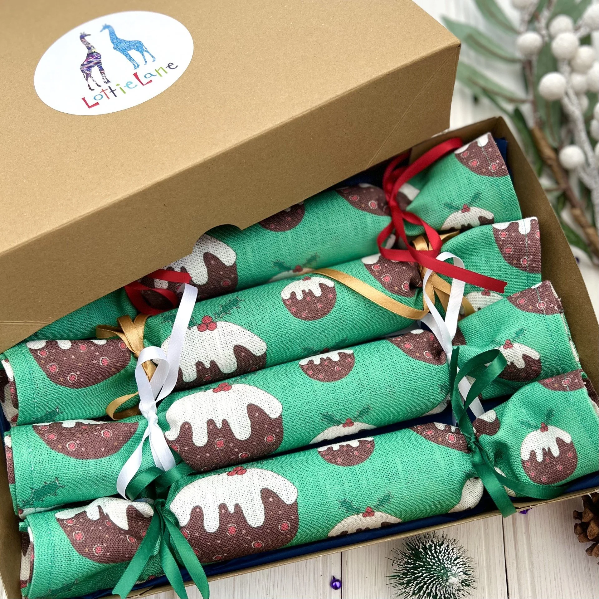 christmas pudding napkin crackers box.jpeg