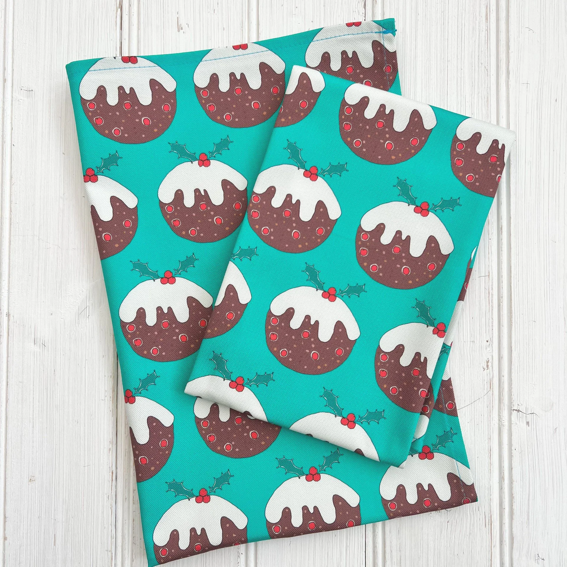 3christmas pudding organic cotton tea towel 2.jpg