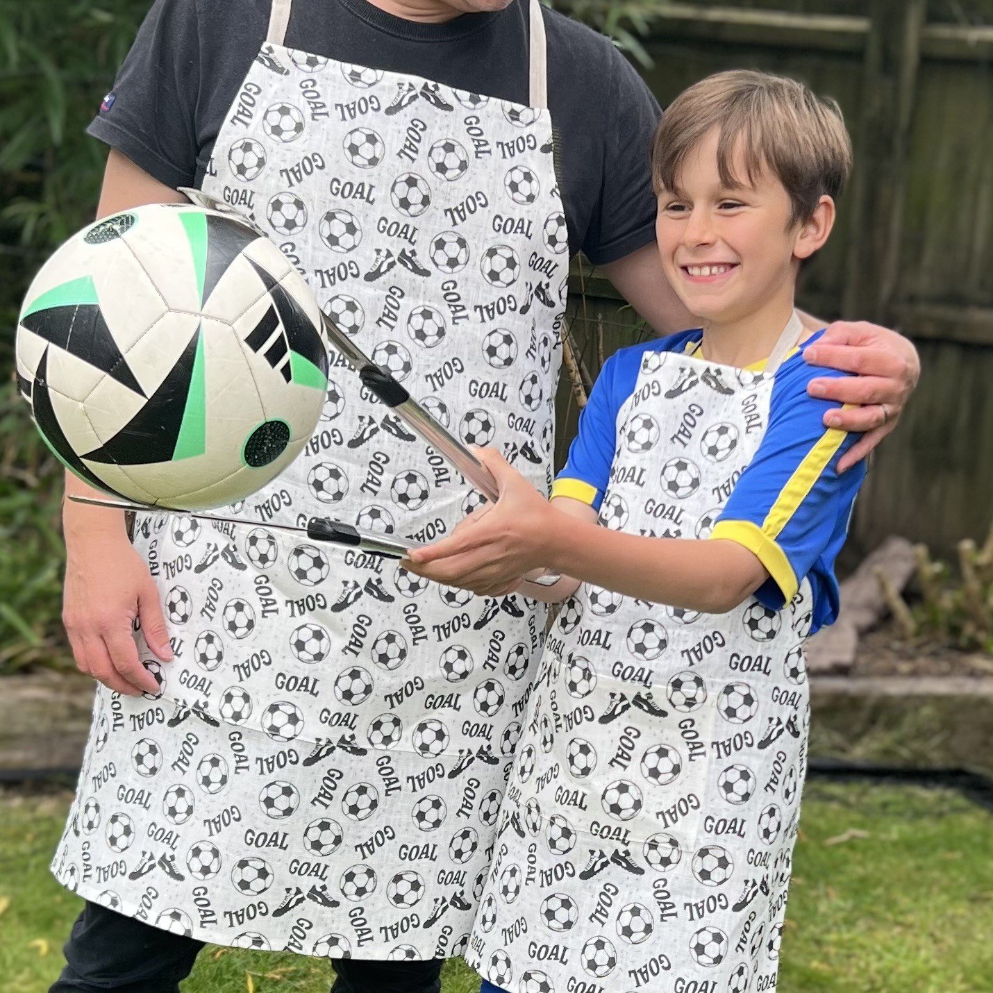 Football desing Linen Aprons.jpeg