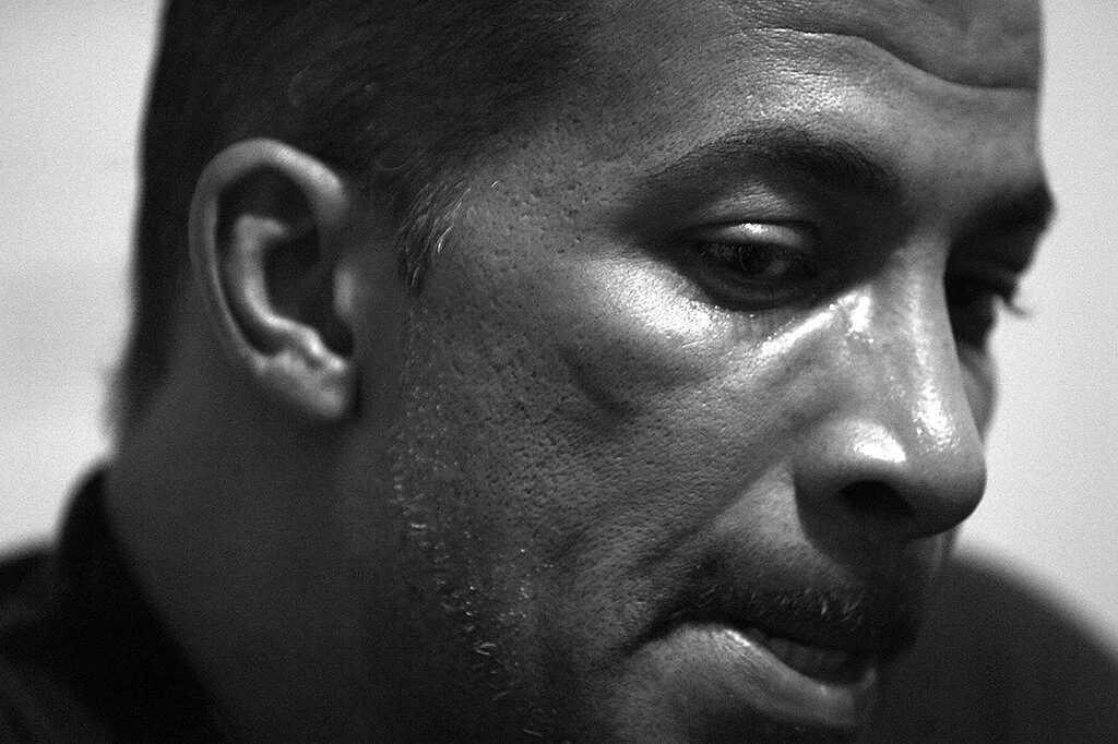  Lloyd Byron Martell fights back tears as he talks about spending a couple of days in the emergency room, at the Jesus House on Sunday, Dec. 3, 2006. The Jesus House is a discipleship program through the church Peacemakers International.  