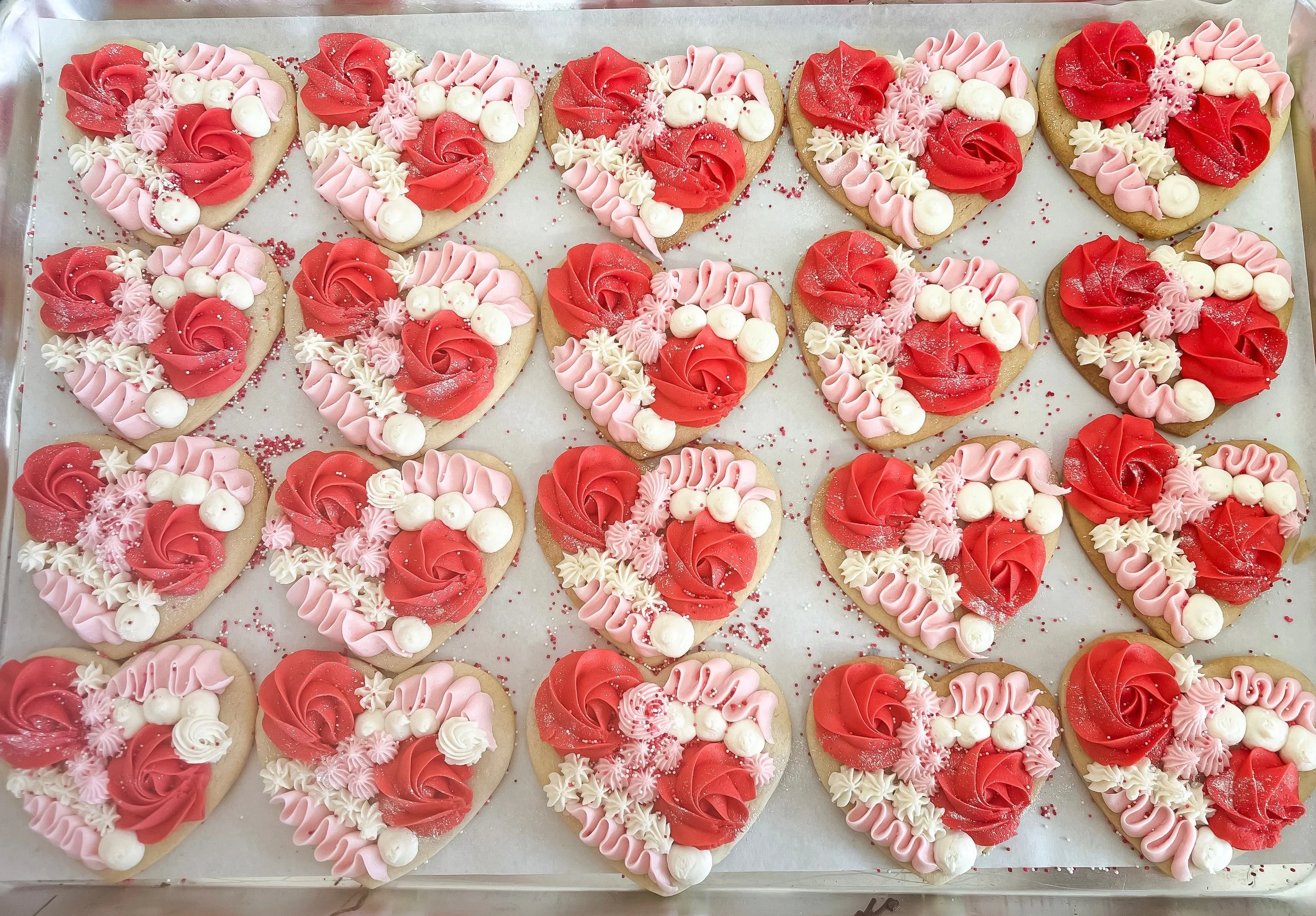 Buttercream Heart Sugar Cookies