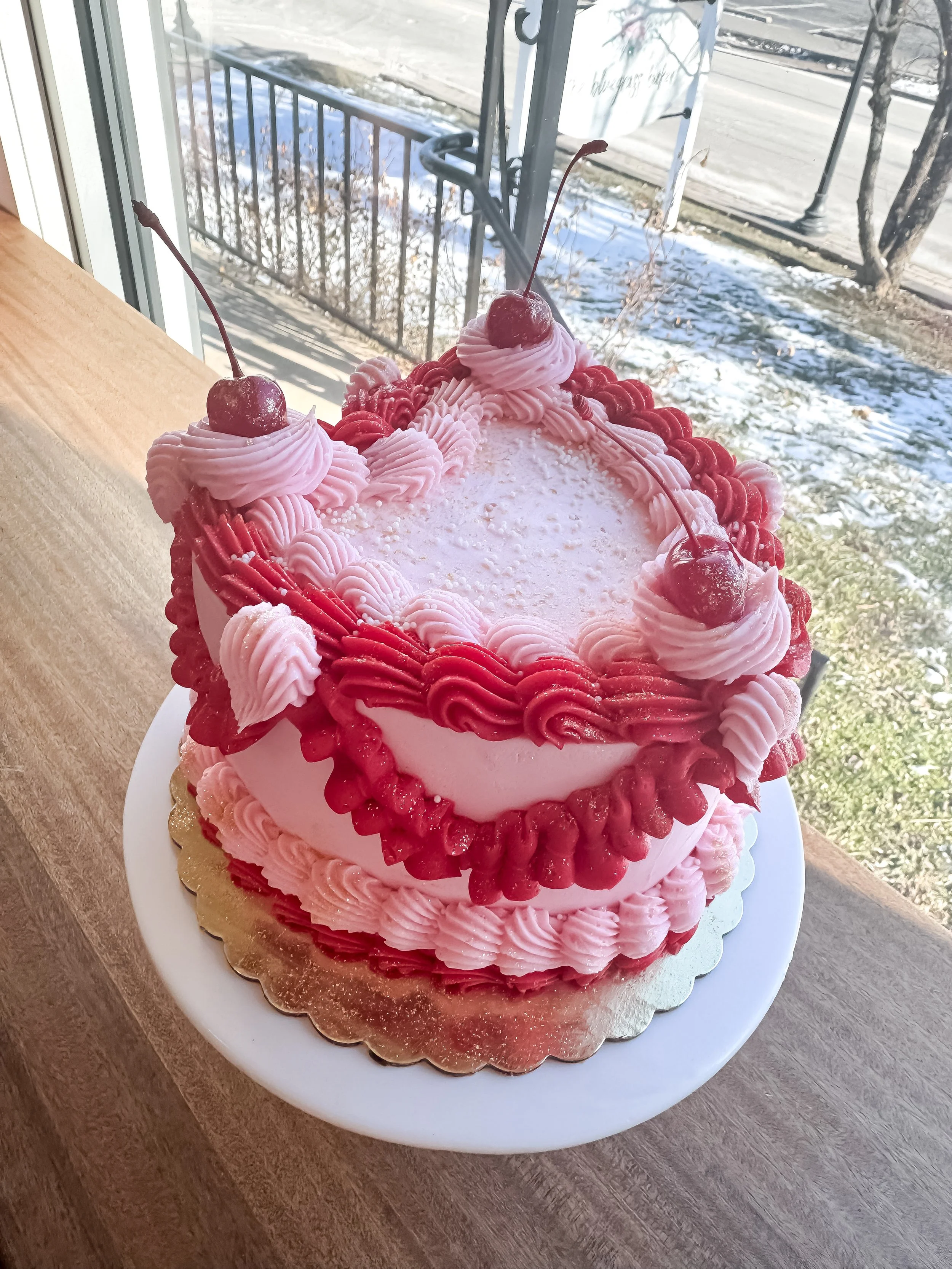 Vintage Heart Cake