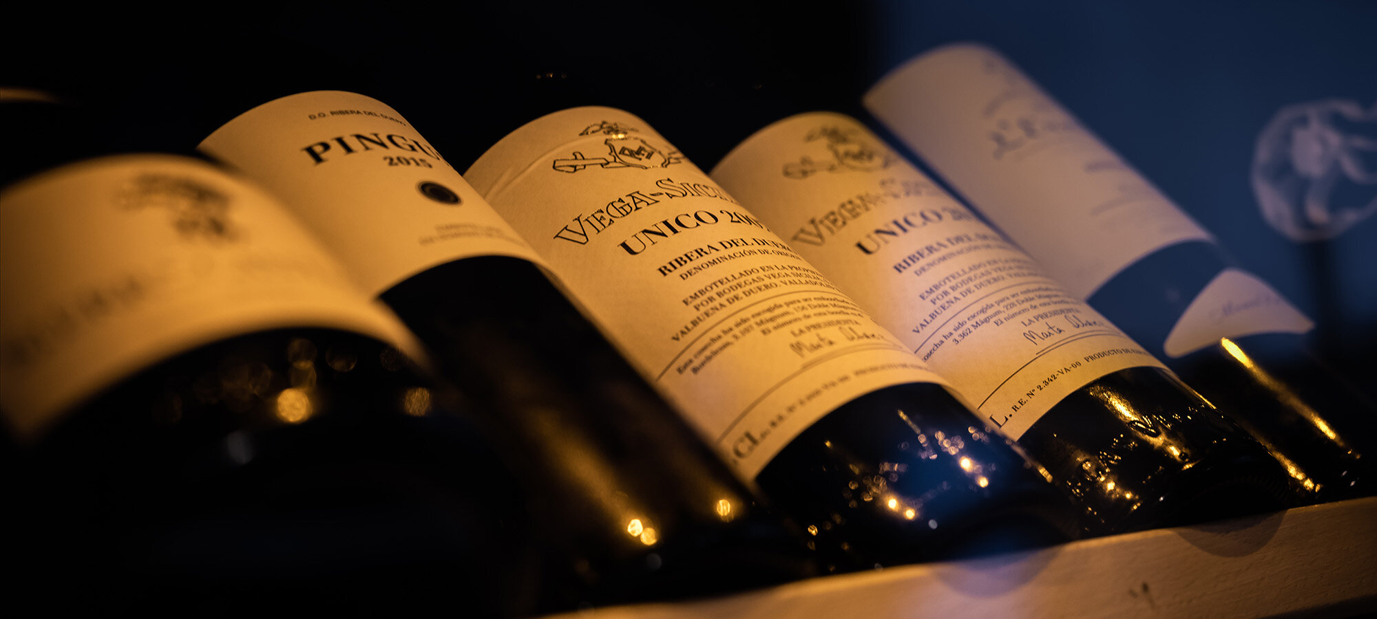 Wine list selections including Vega-Sicilia at Xiquet