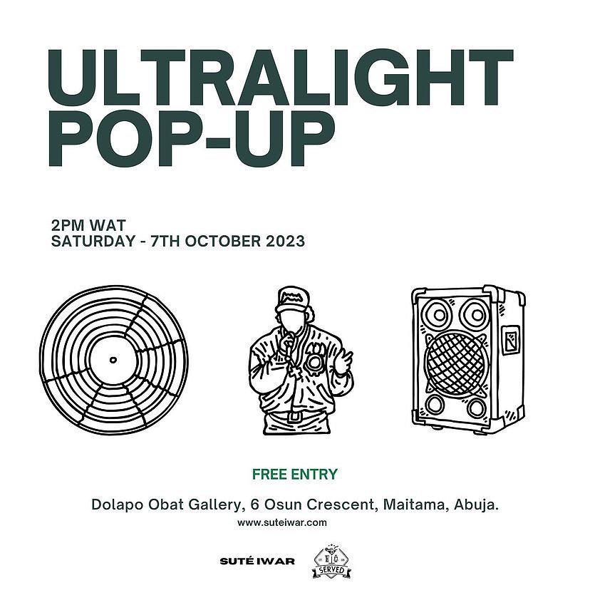 The Ultra-Light pop-up show is on display at the Dolapo Obat Gallery on the 7th of October. Admission is free.

 #artshow #art #painting #sculpture #mixedmedia #renewal #transformation #hope #humanspirit #adversity #strength #newbeginnings #inspirati