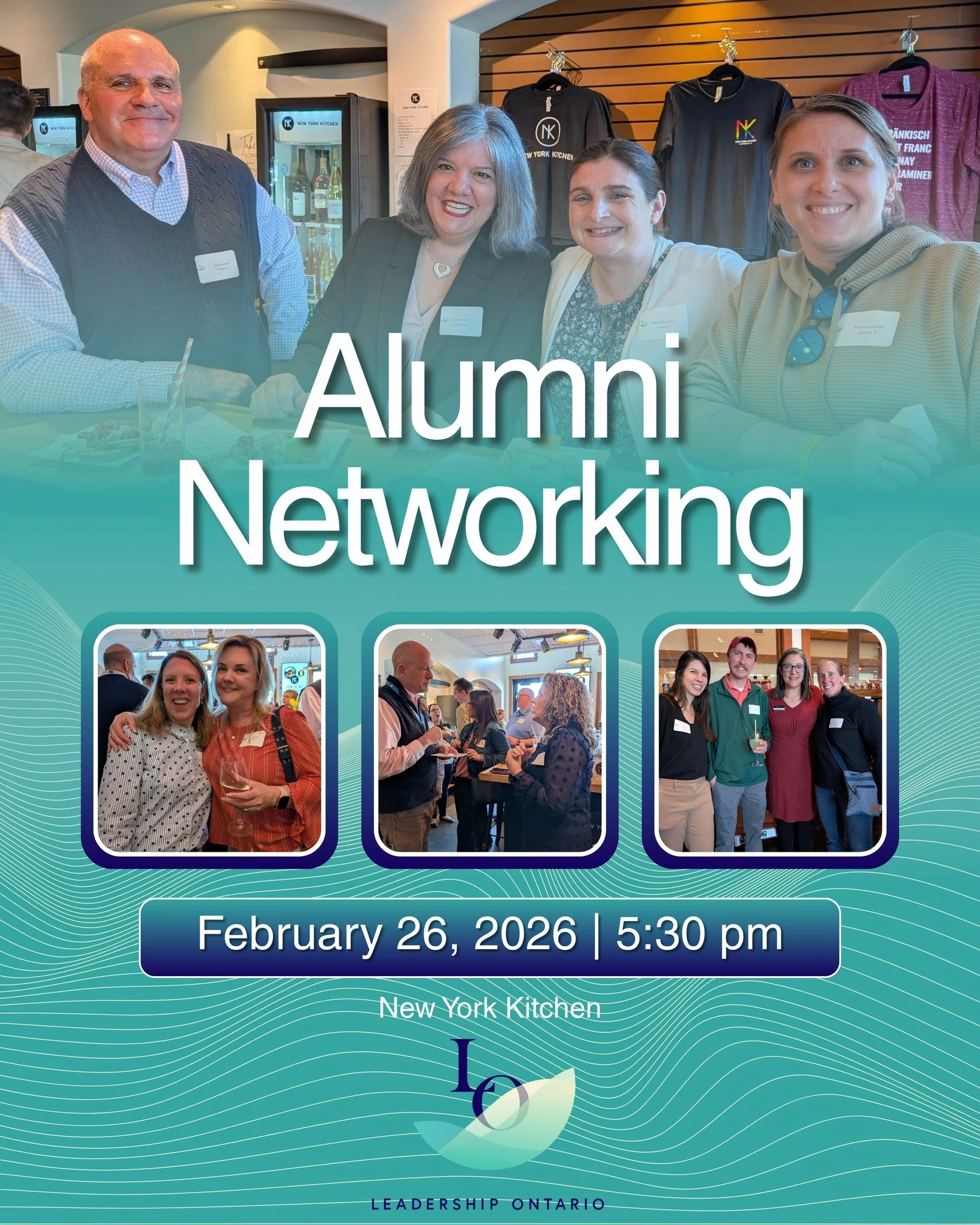 Calling all Leadership Ontario Alumni! 🎓✨

Join us for an Alumni Networking Event at the New York Kitchen Sands Gallery on Thursday, February 26th, from 5:30 PM to 7:00 PM. Enjoy light refreshments and networking games while connecting with fellow a