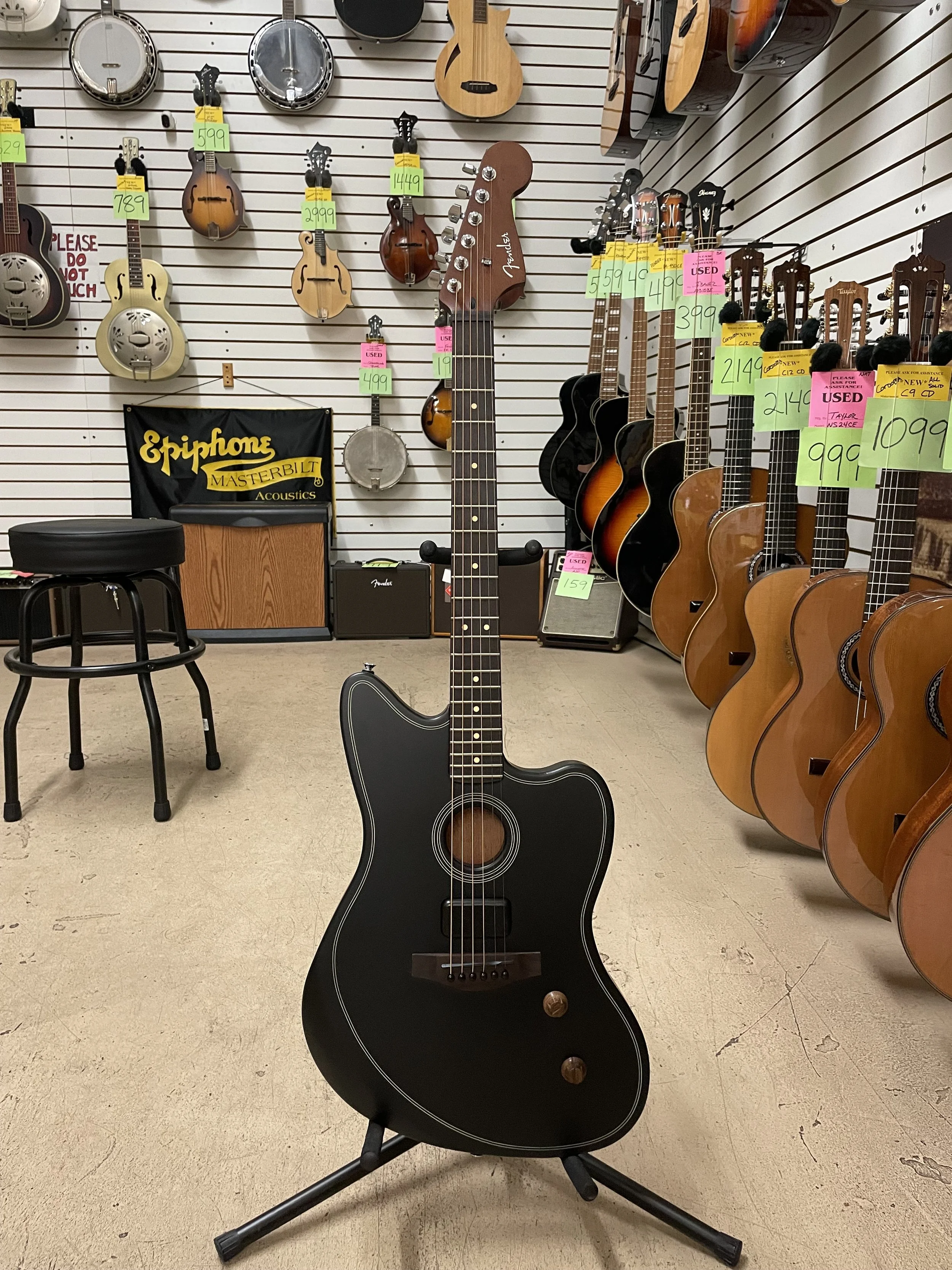 2025 Fender Acoustasonic Jazzmaster Black