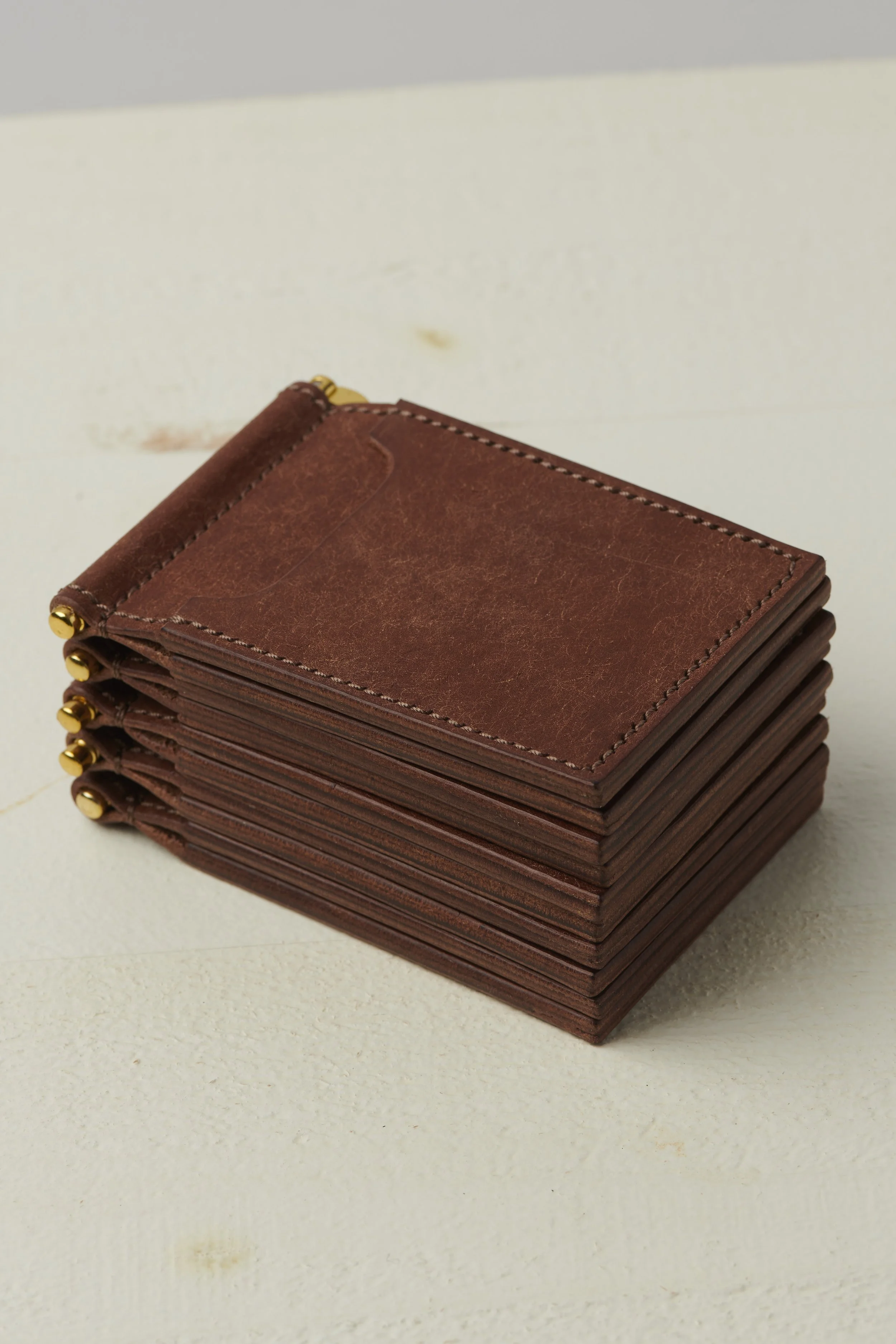 money clip card holders stacked up 
