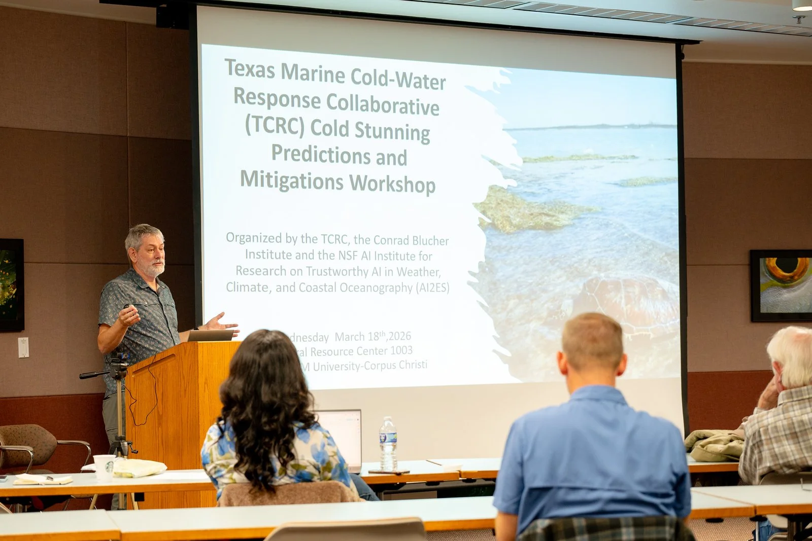 Dr. Philippe Tissot addresses attendees of TCRC Workshop.