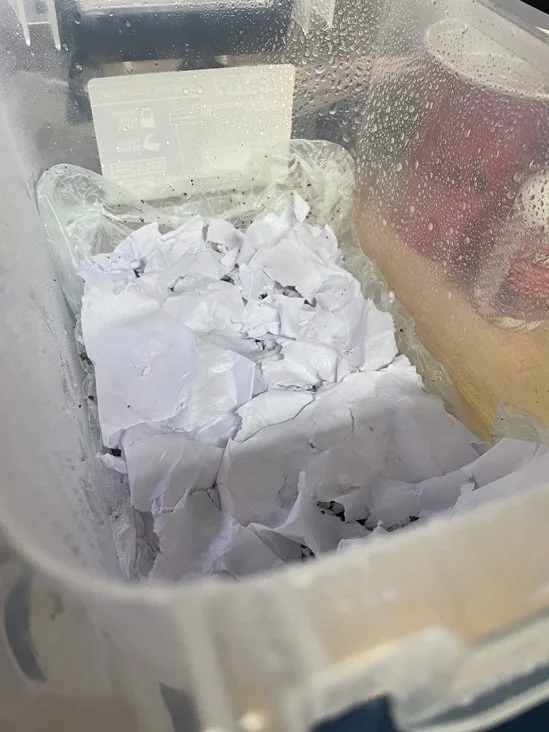 I added a second dampened paper layer.