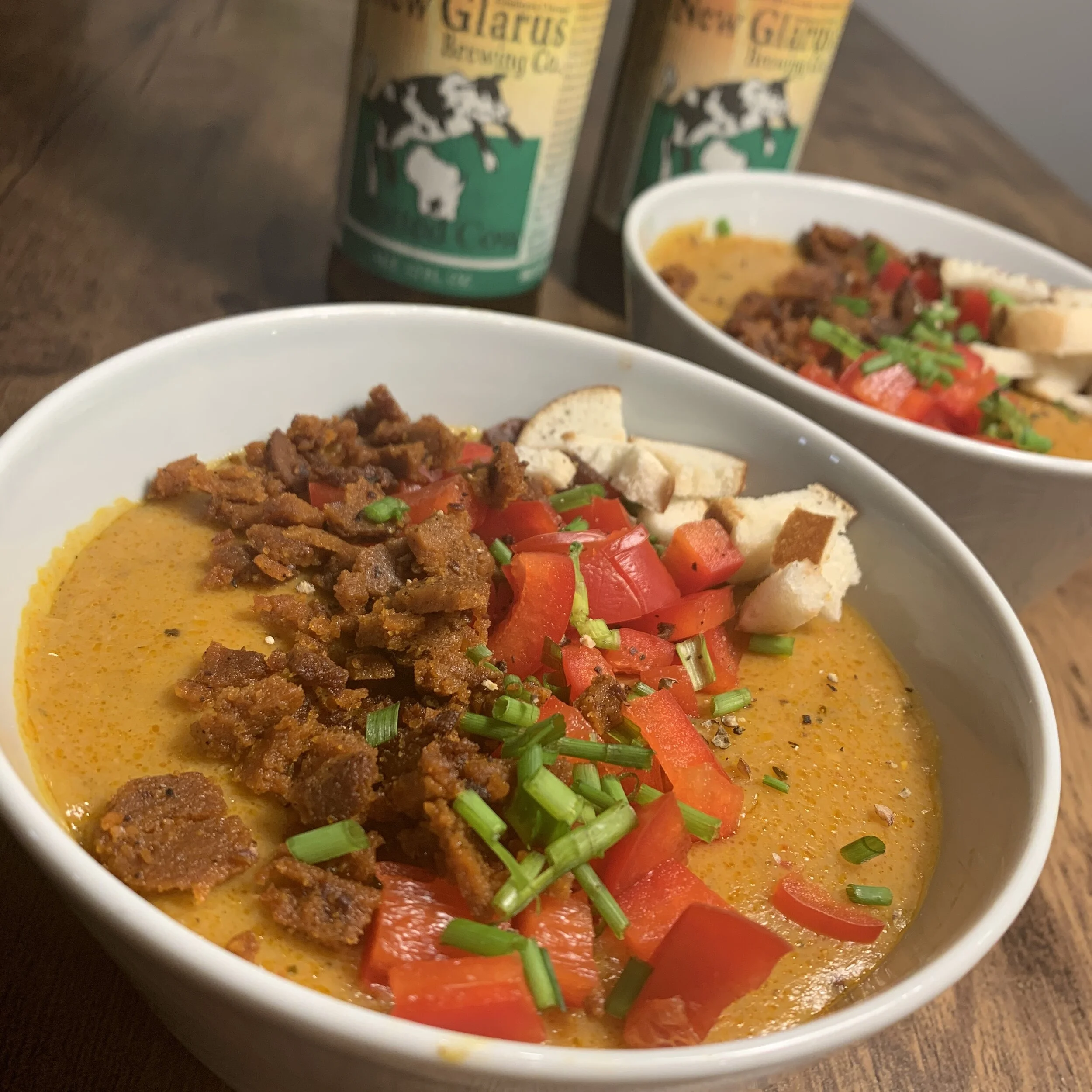 Vegan Beer Cheese Soup — Dragged Through The Garden