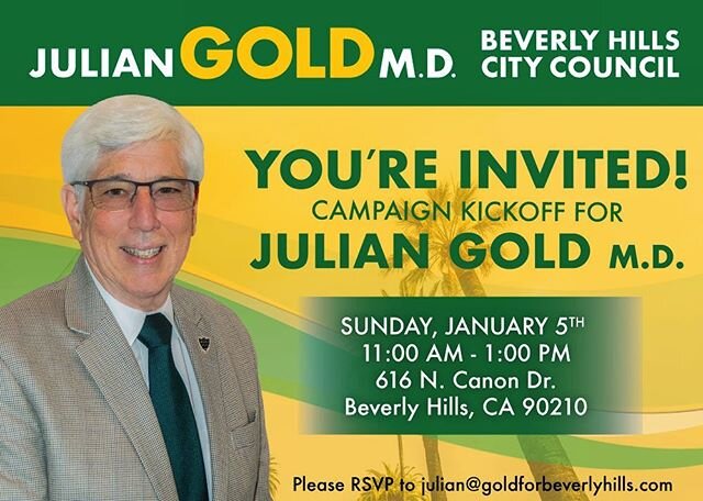I am pleased to invite you to my official Campaign Kickoff in just three days!

Join me on Sunday, January 5th from 11:00 am to 1:00 pm to hear my exciting plans for our city&rsquo;s future and to have an opportunity to ask me questions. I hope to se