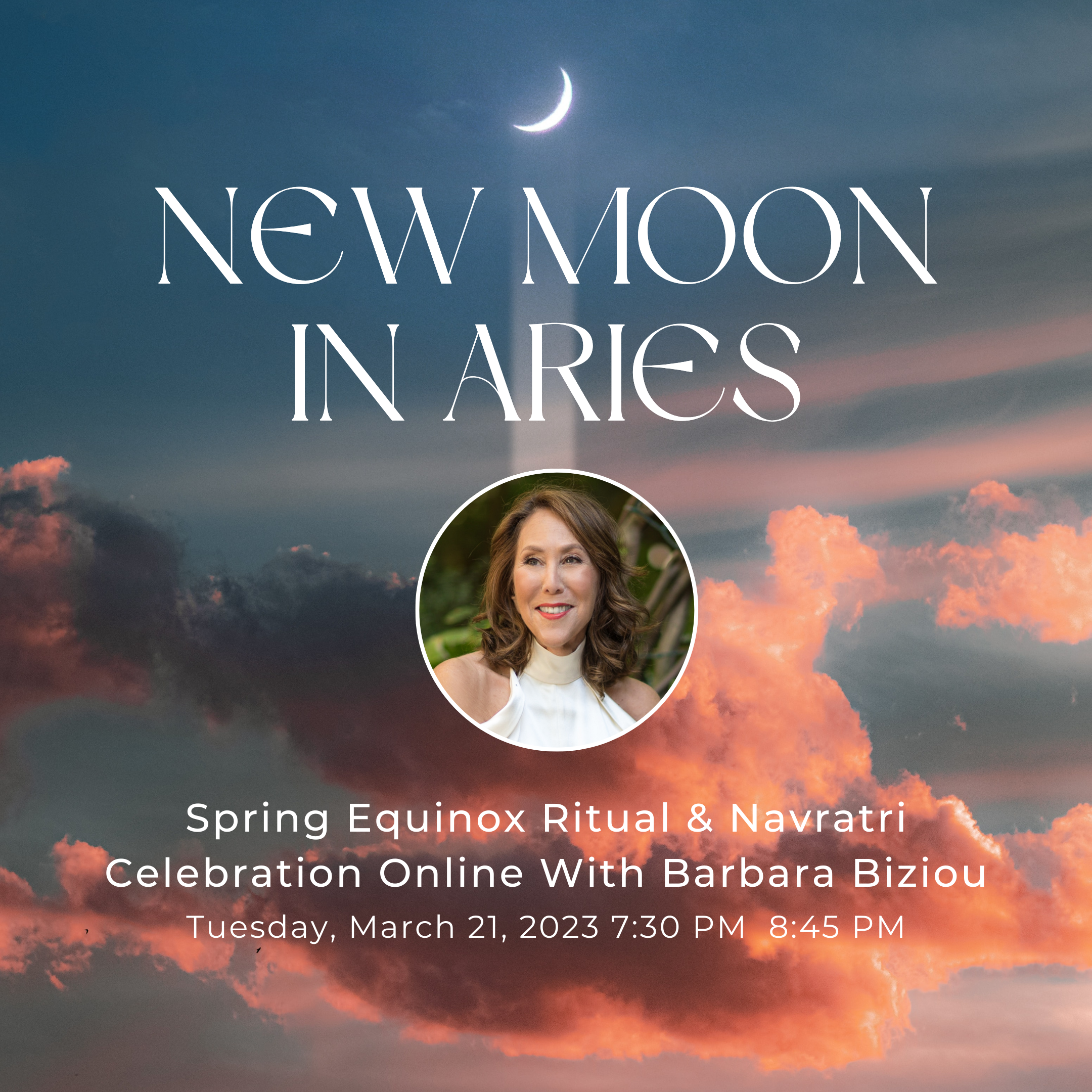 New Moon in Aries, Spring Equinox Ritual + Navratri Celebration Online