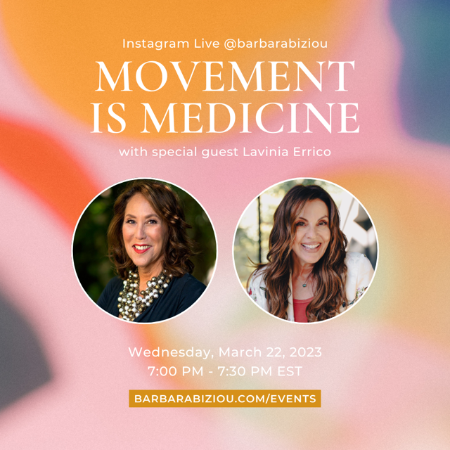 IG Live with a Special Guest Lavinia Errico: Movement is Medicine