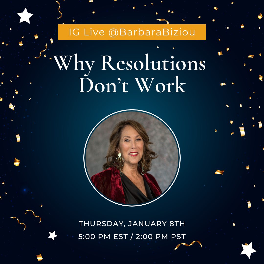  Instagram&nbsp;Live with Barbara: Why Resolutions Don’t Work