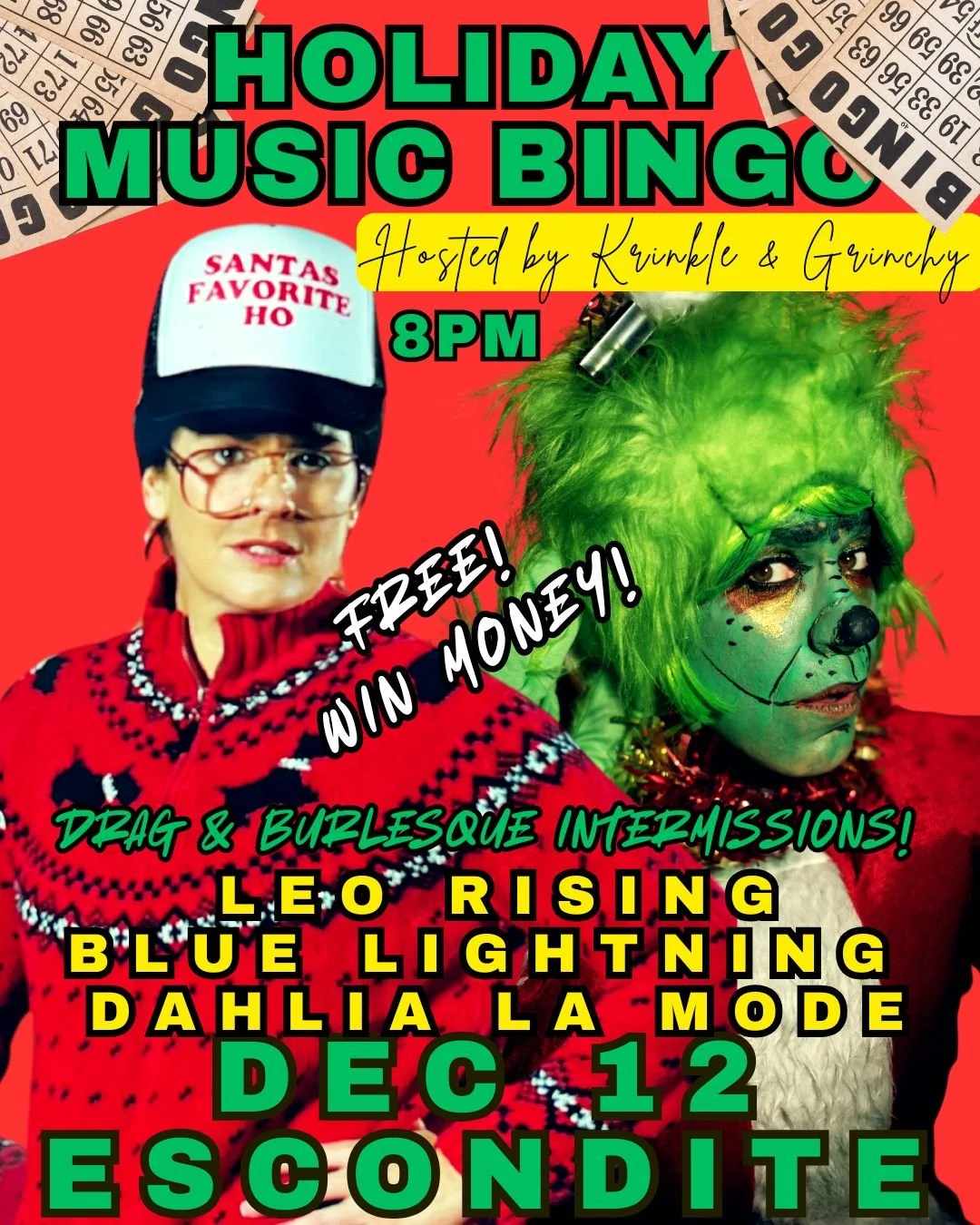 Escondite Holiday Music Bingo