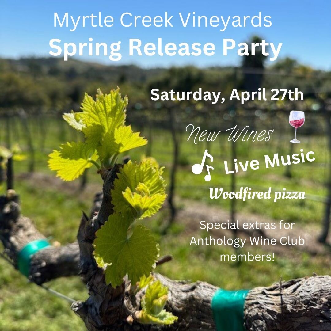 Mark your calendars and get ready to have some fun and taste some new wines! #myrtlecreekvineyards #newwines #fallbrook #localbusiness