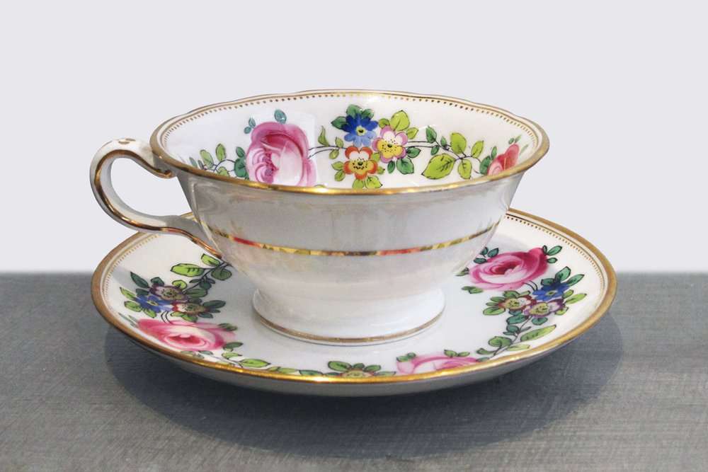 Vintage Tea Cup & Saucer Set | Mintons England | Arogya Holistic Healing