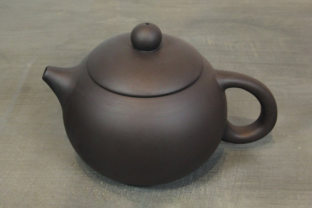 Porcelain Teapot, 10oz Tea Pot Xishi Chinese Gongfu Tea Set Ceramic Kettle  Black (Teapot)