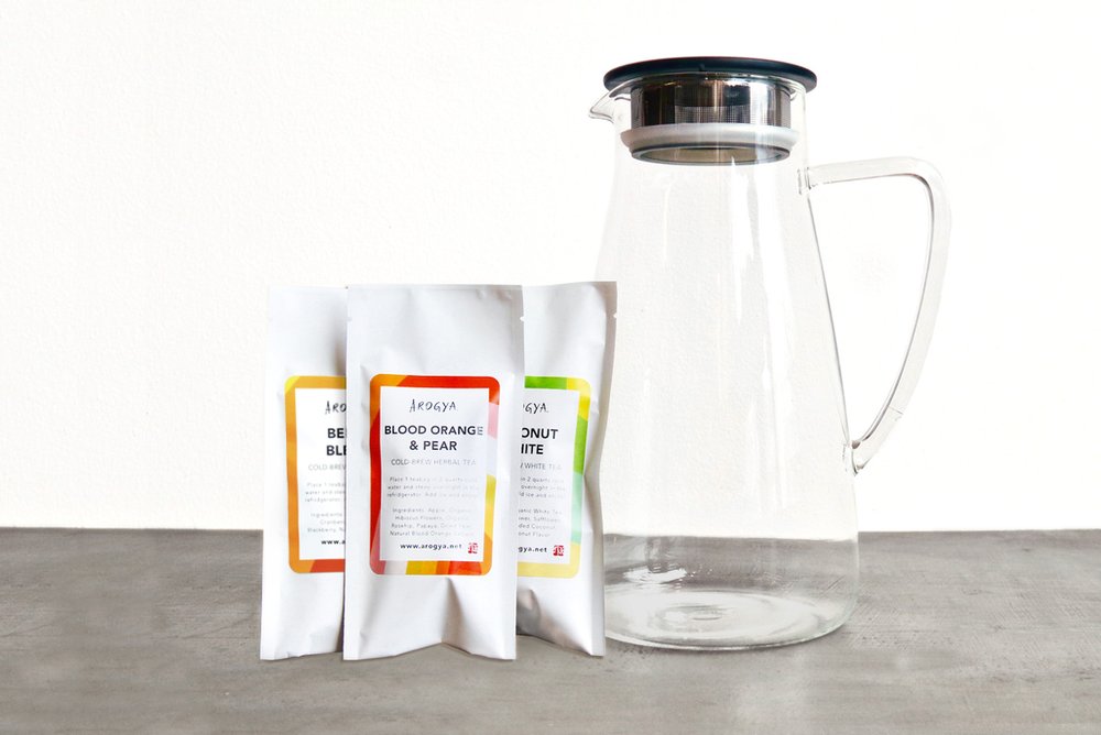 Iced Tea Pitcher & Cold Brew Sachet Bundle | Arogya Holistic Healing