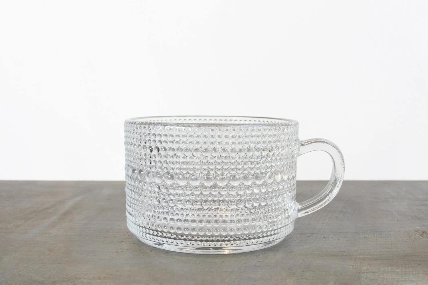 Embossed Glass Mug 12 oz
