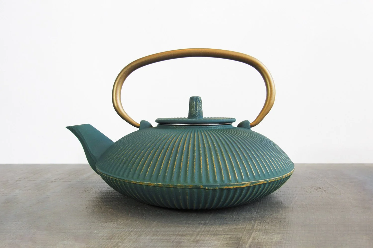 Cast Iron Teapot Teal