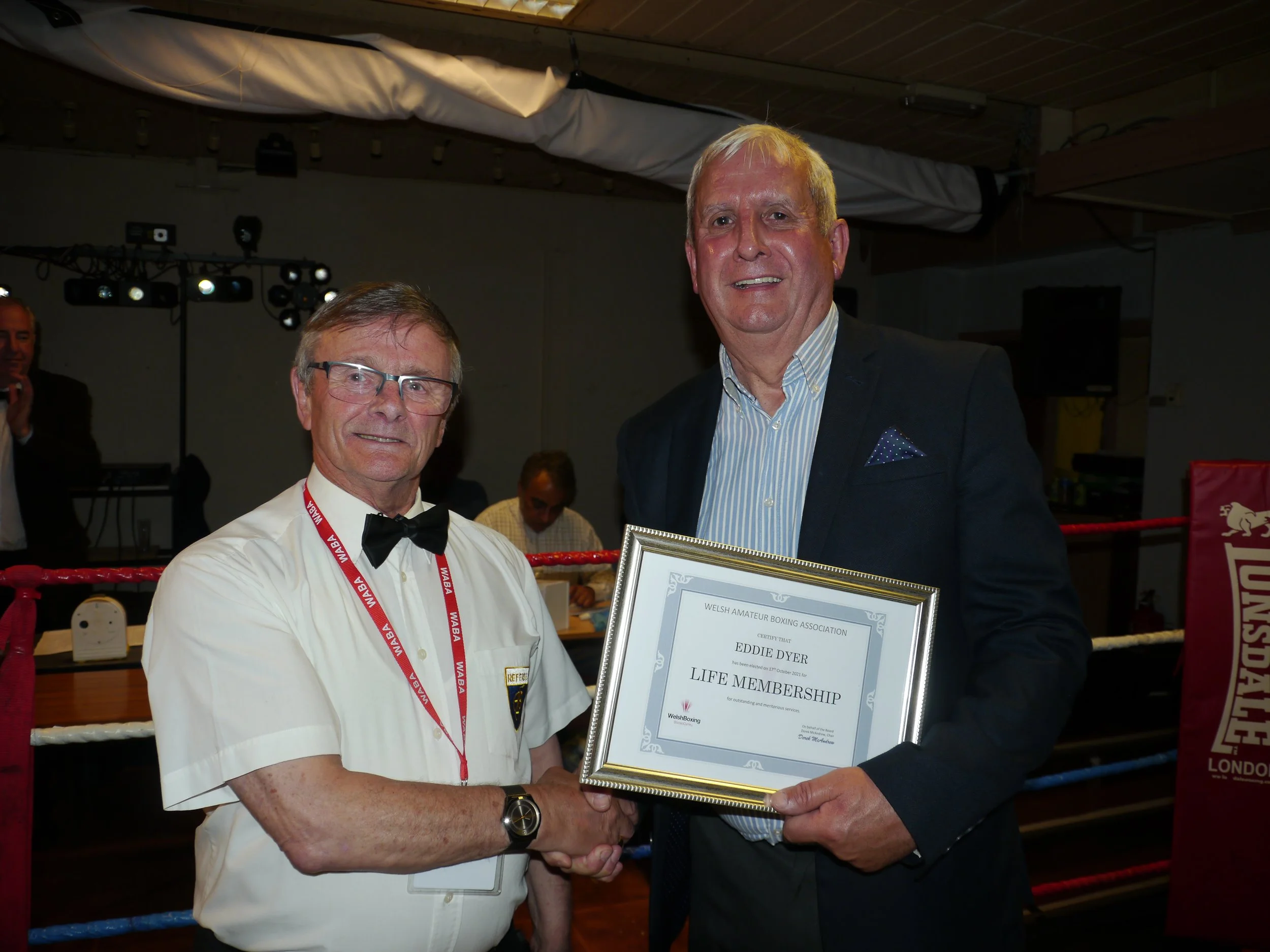New Life Membership Presentation to Eddie Dyer