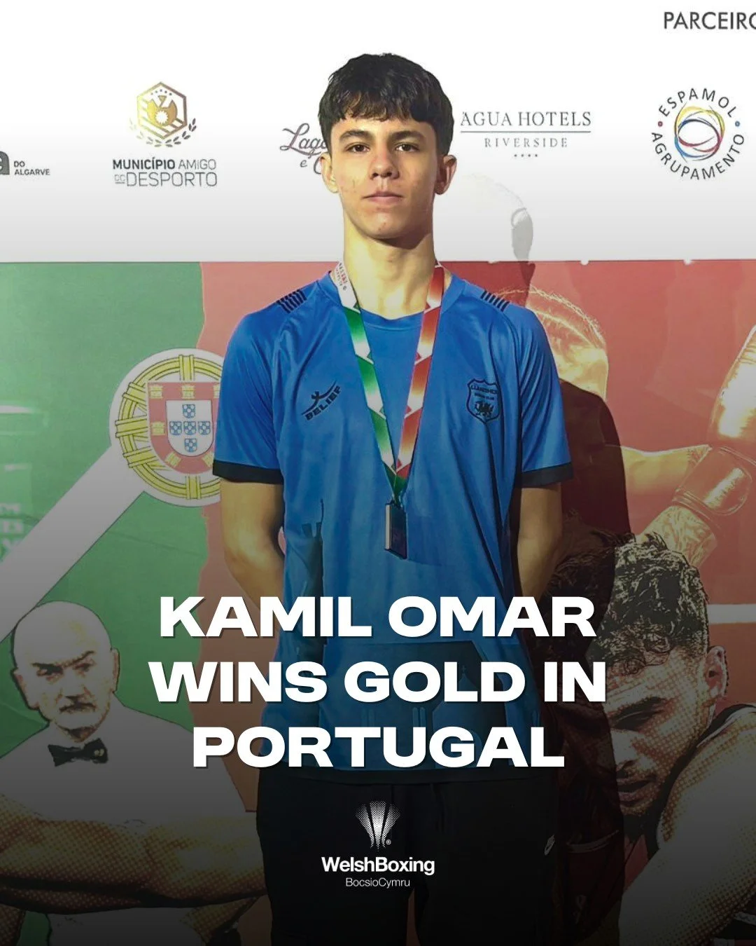 🥇 Gold for Kamil Omar in Portugal! 🇵🇹

Llanishen ABC boxer Kamil Omar enjoyed a fantastic week on the international stage at the prestigious Algarve Box Cup.

Facing tough opposition from across Europe, Kamil delivered an outstanding performance t