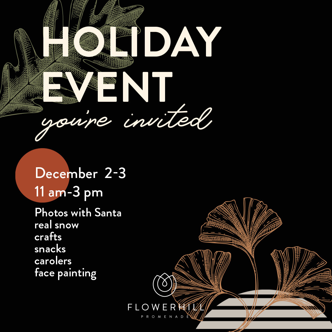 Celebrate the magic of the holiday season at Flower Hill Promenade in Del Mar. Join us for some extra holiday cheer on Dec. 2 &amp; 3 from 11 am&ndash;3 pm with photo ops, real snow, crafts, snacks, carolers and face painting!