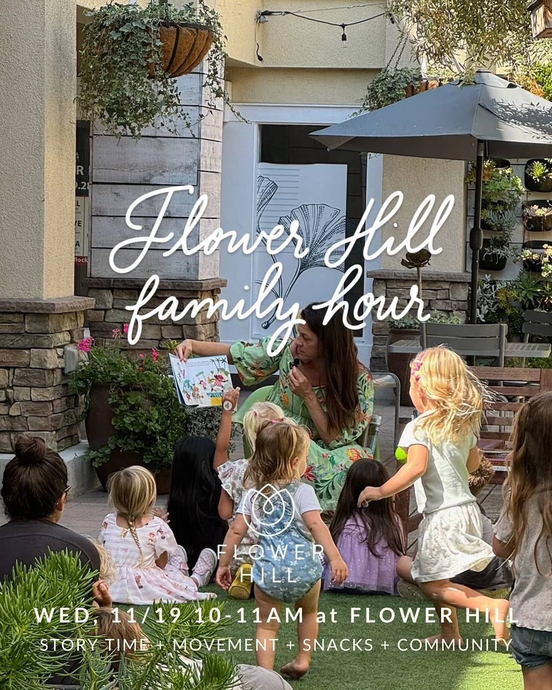 🍁 Fall Family Hour at Flower Hill! 🍁⁠
⁠
Join us on the lawn on Wednesday, November 19 from 10&ndash;11AM for a cozy morning of connection, creativity, and community &mdash; all centered around gratitude and the magic of fall:⁠
⁠
🤸&zwj;♀️ Morning m