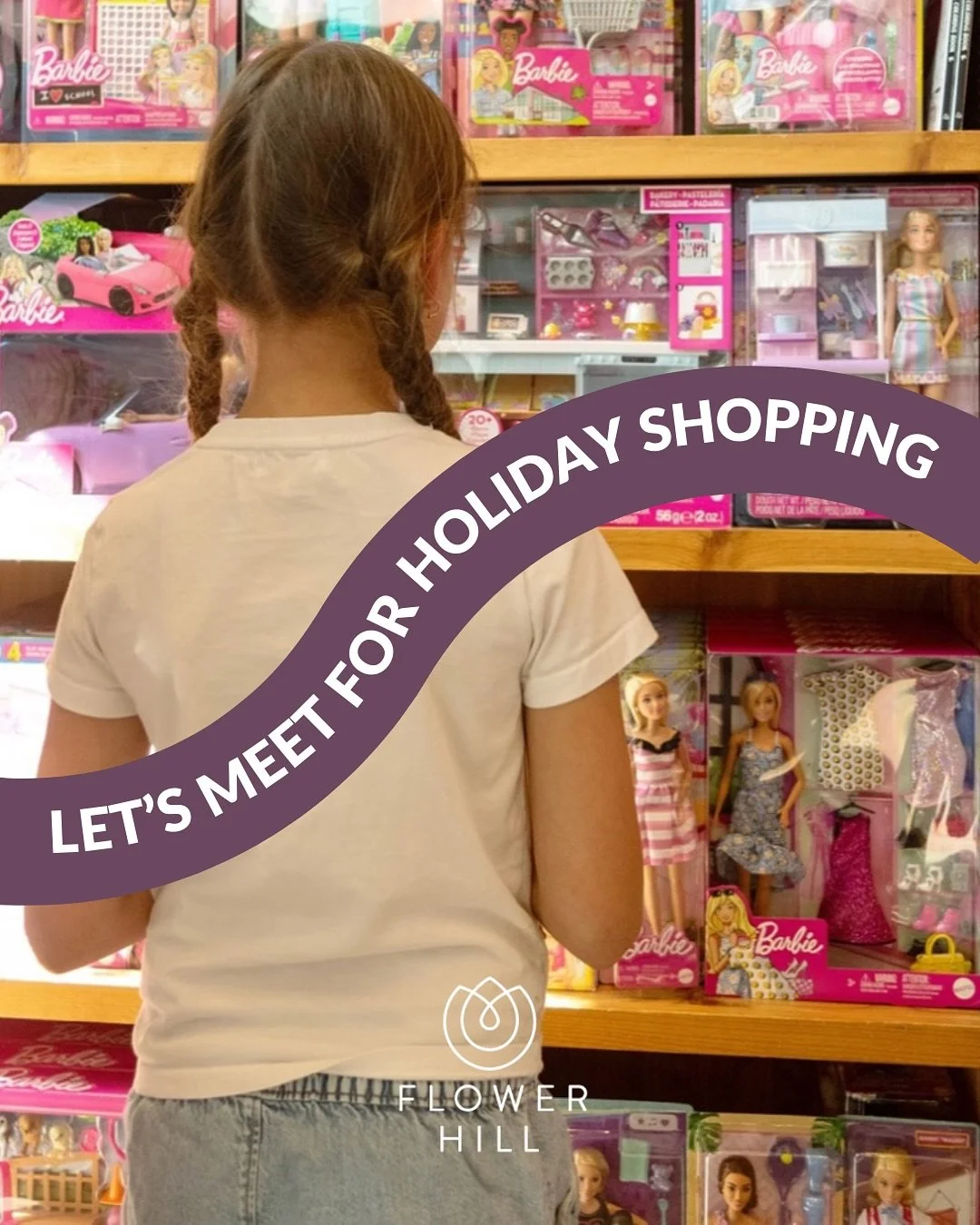 Tis the season to shop local! 🎁✨⁠
⁠
Let&rsquo;s meet at Flower Hill to find the perfect gifts for everyone on your list. From festive treats to unique boutiques, our shops make it easy to cross off every name on your list with something thoughtful (