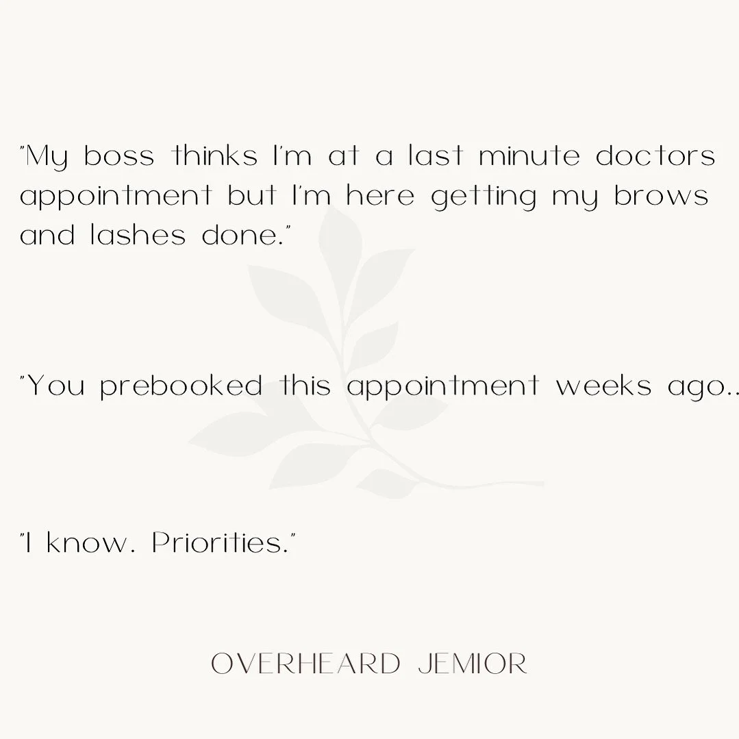 Priorities 💁&zwj;♀️

To prebook your &ldquo;priorities&rdquo; click link in Bio 💕