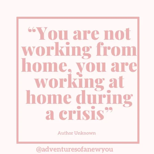 Working at home during a crisis
