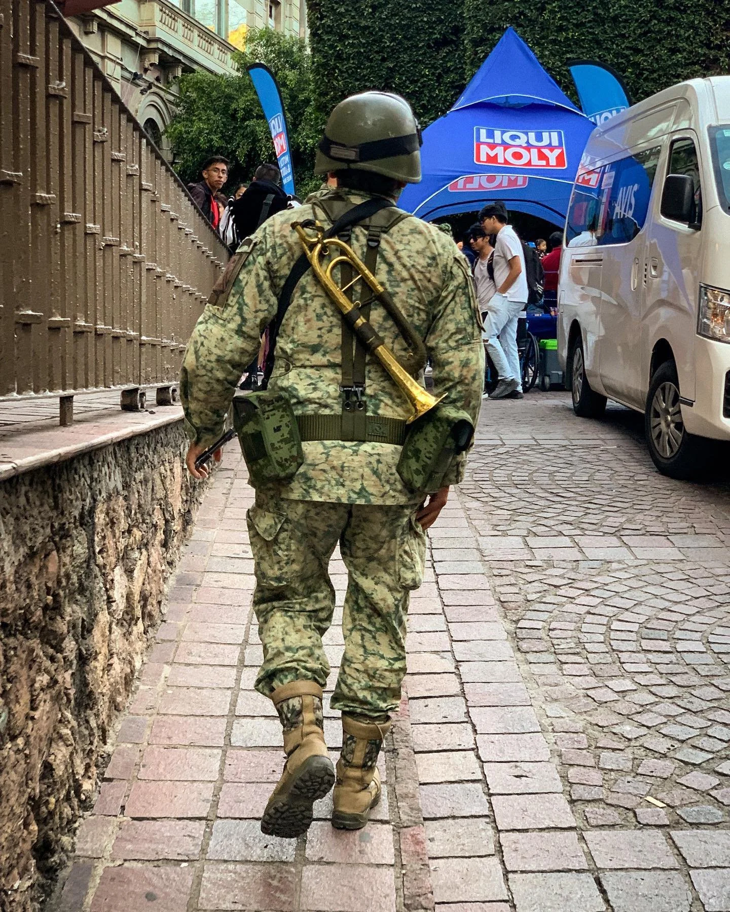 More trumpets, less guns.