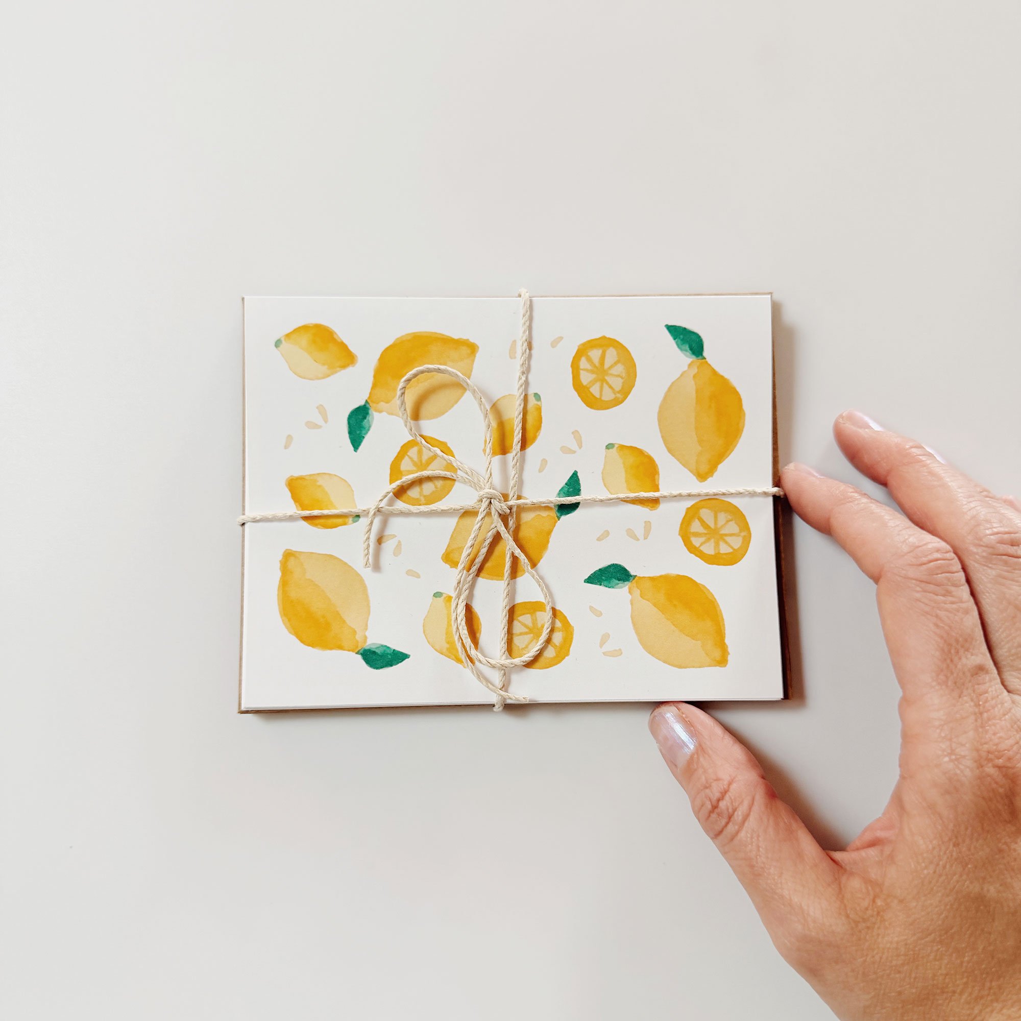 Lemon Blank Notecards (Pack of 5)