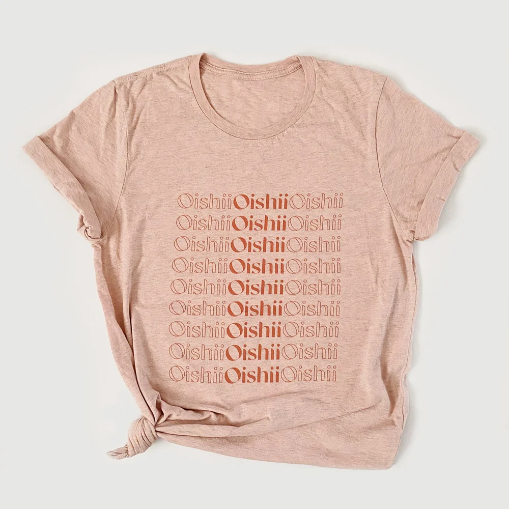 Oishii Modern Graphic Tee — Sun to Sea Design