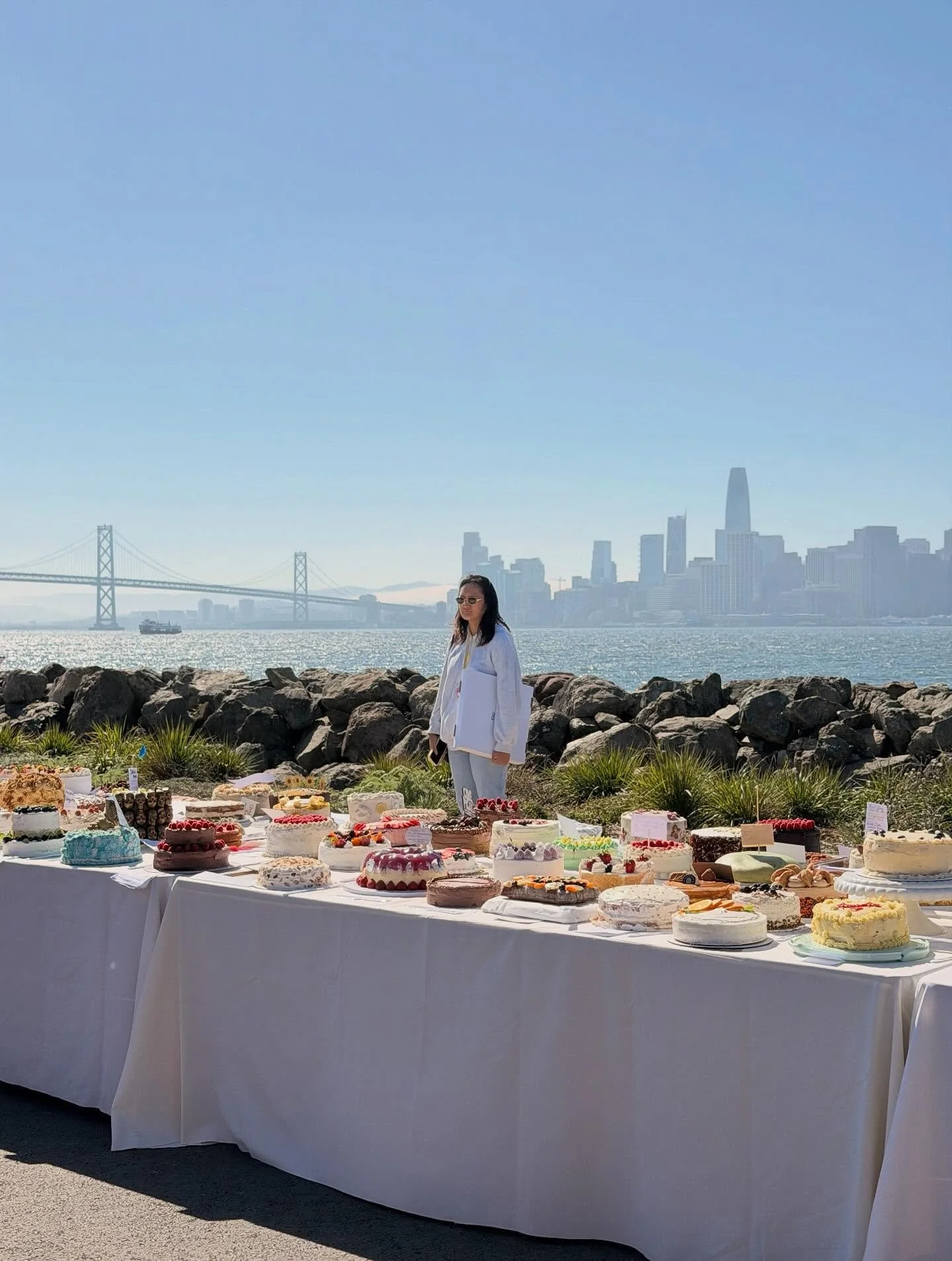 Cake picnic fun with my boy 🍰 #sanfrancisco #cakepicnic