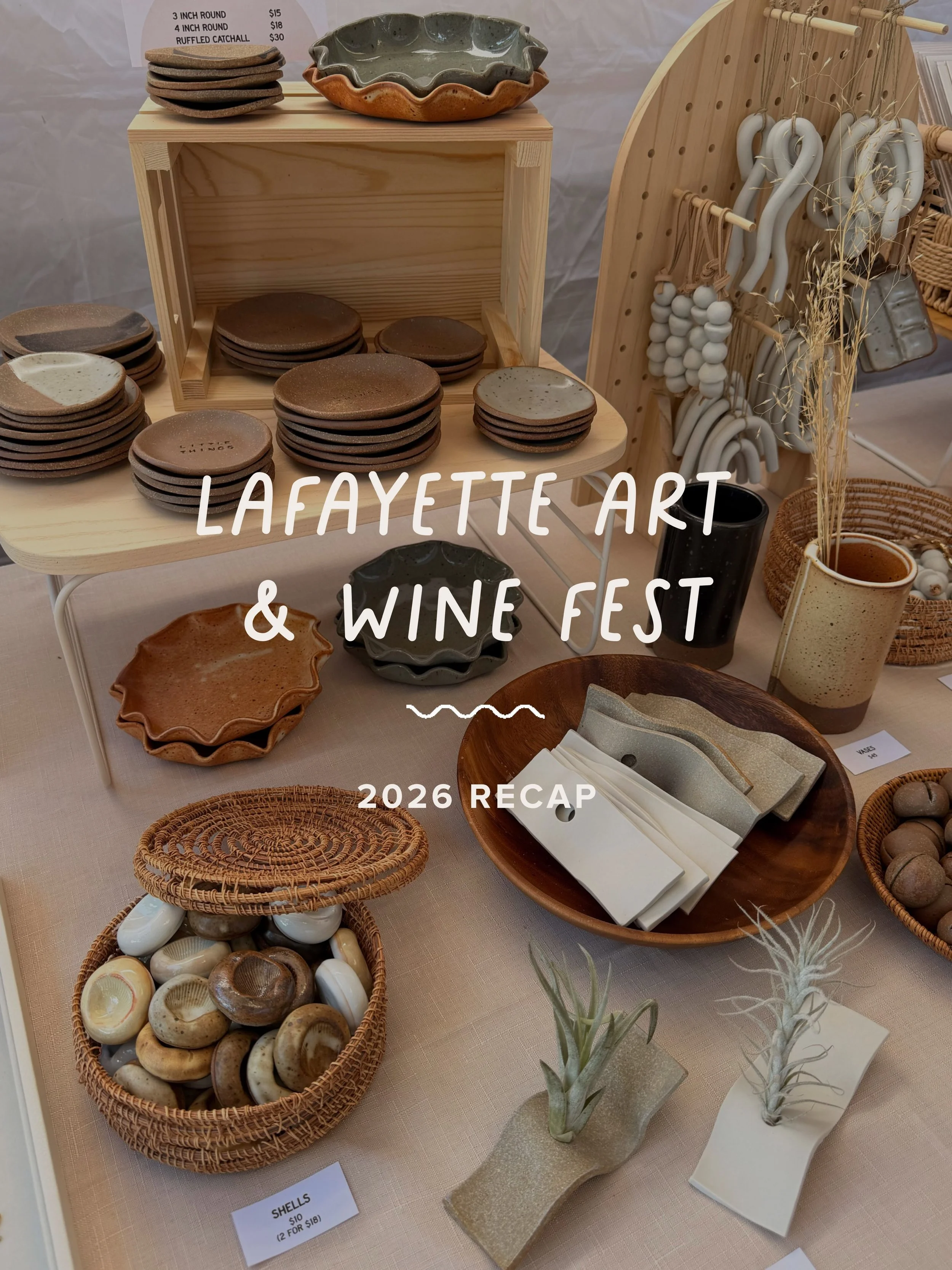 A little look back at last weekend at the Lafayette Art &amp; Wine Festival 🤎

Thank you so much to everyone who stopped by my booth, shopped, said hey, or took a minute to chat. It was such a fun weekend, and I&rsquo;m so grateful for everyone who 