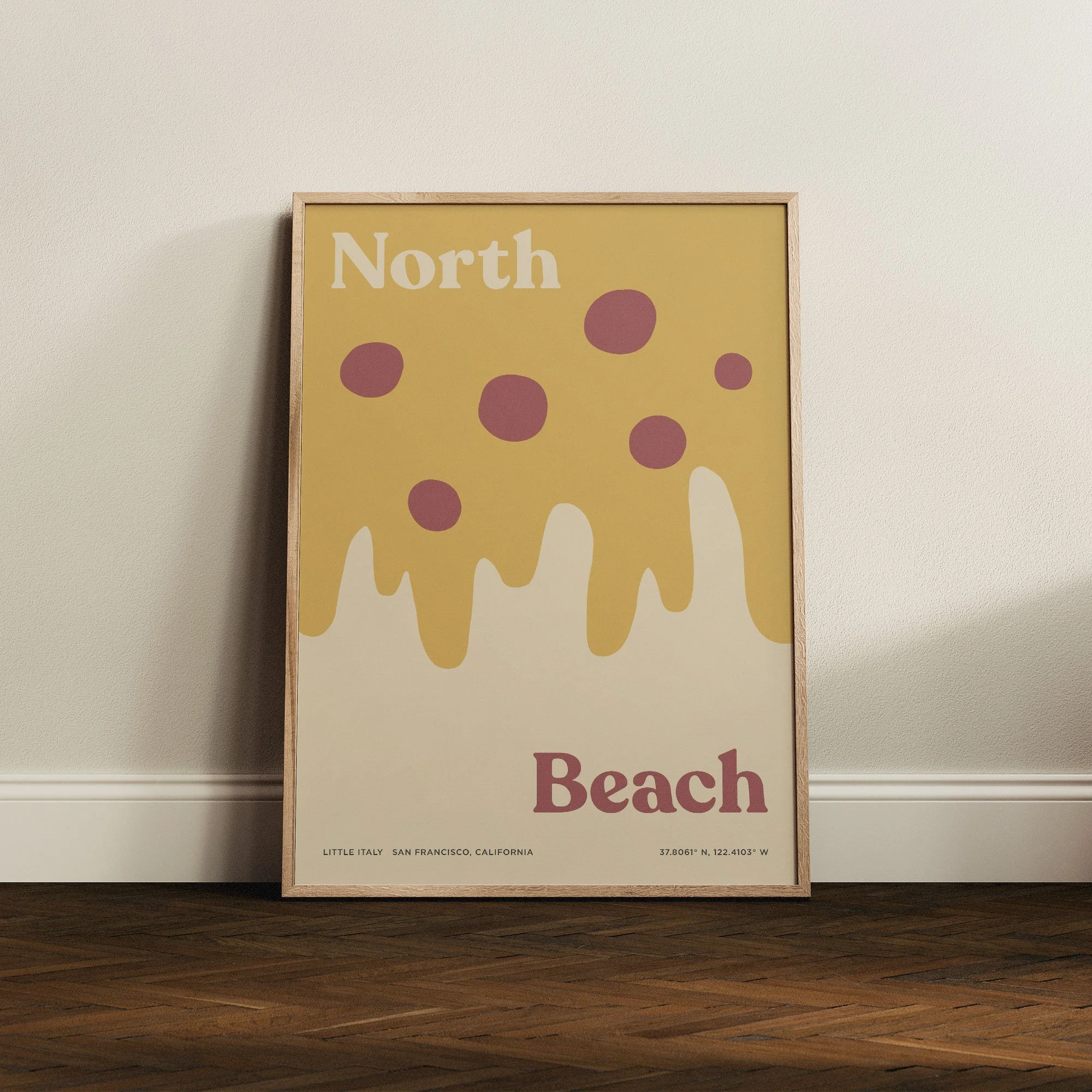 North Beach Minimal Travel Print