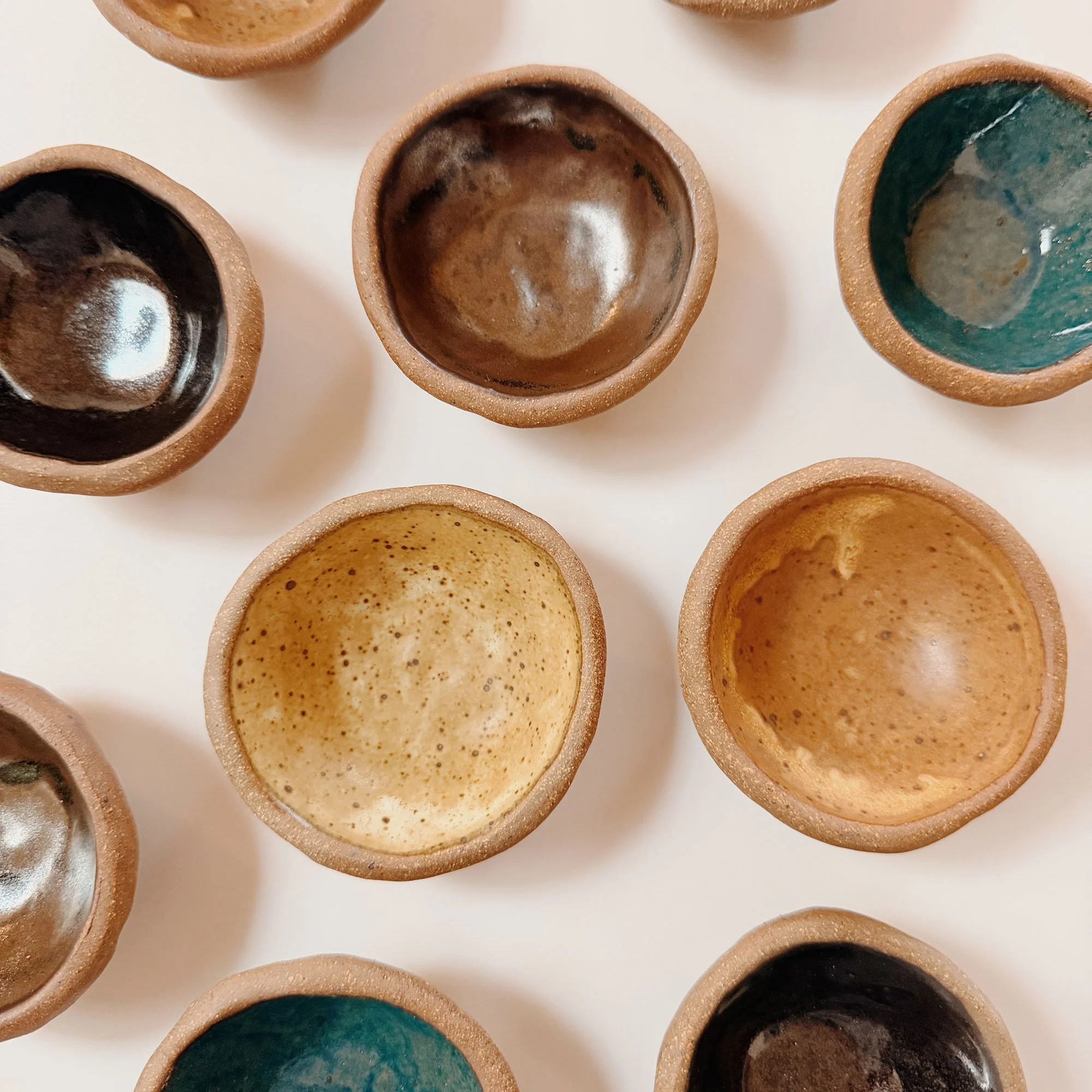 Tiny Handmade Stoneware Pinch Bowl