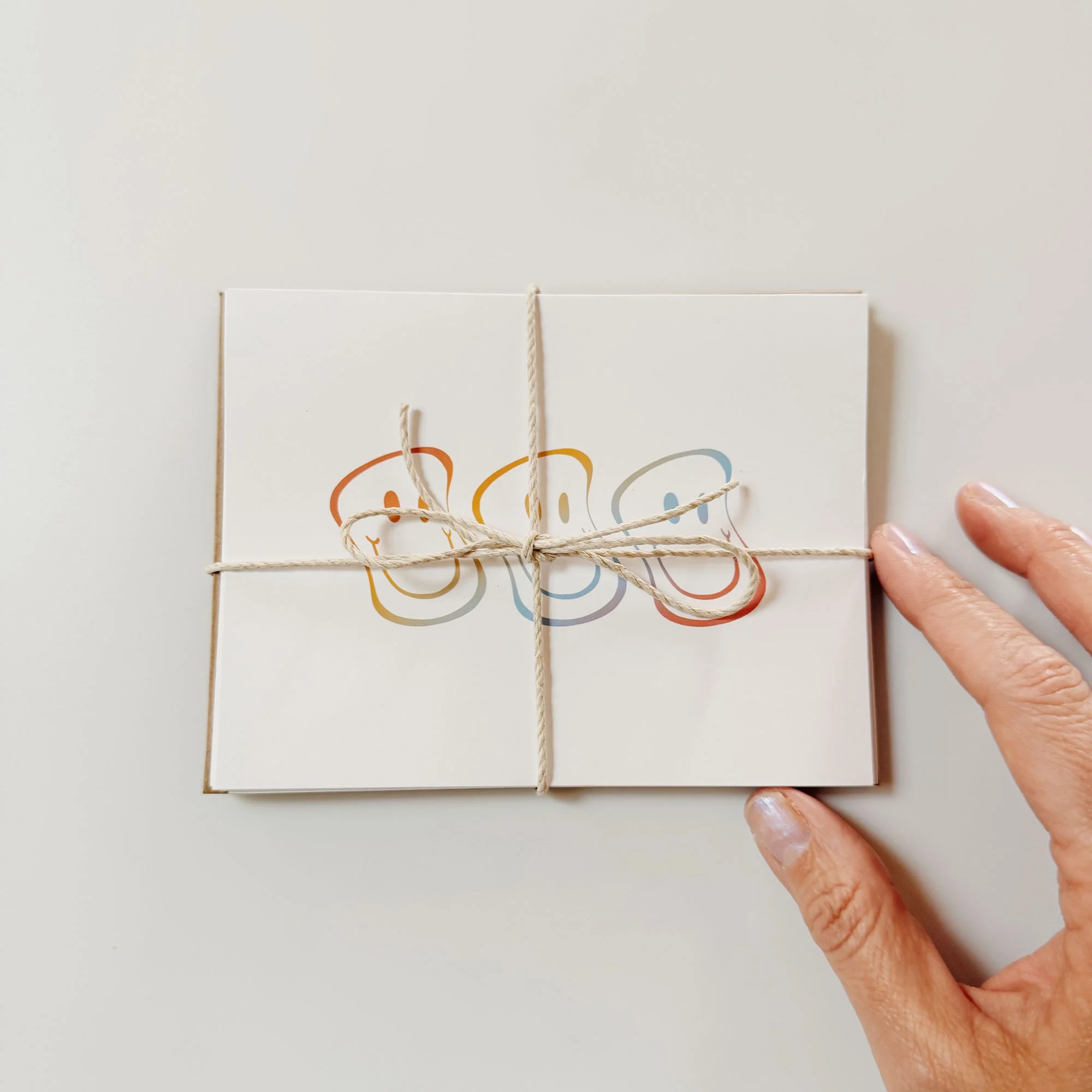 Rainbow Smiley Blank Notecards (Pack of 5)