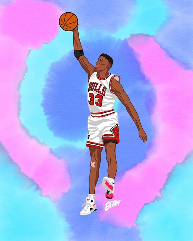 . P I P P E N .
🏀🏀🏀
@scottiepippen 
@bullsarchive 
@chicagobulls 
@thelastdancenetflix