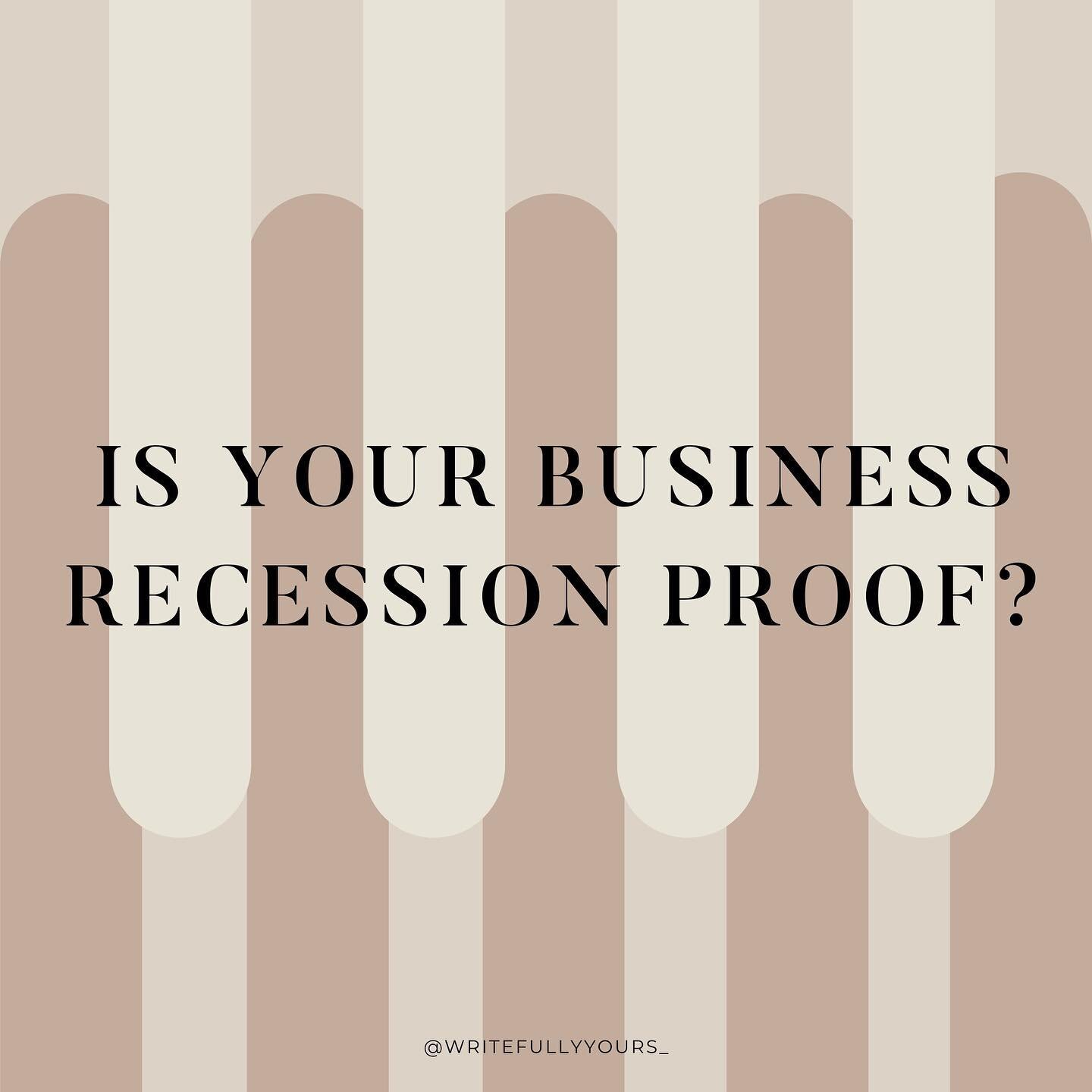 Is your business recession proof? 💭 🤔 

Maybe you&rsquo;ve been worried about a recession when it comes to your bookings and your business in general. Here are a few action items you can do for a clear mind on your business&rsquo; next steps!

 ✨ c